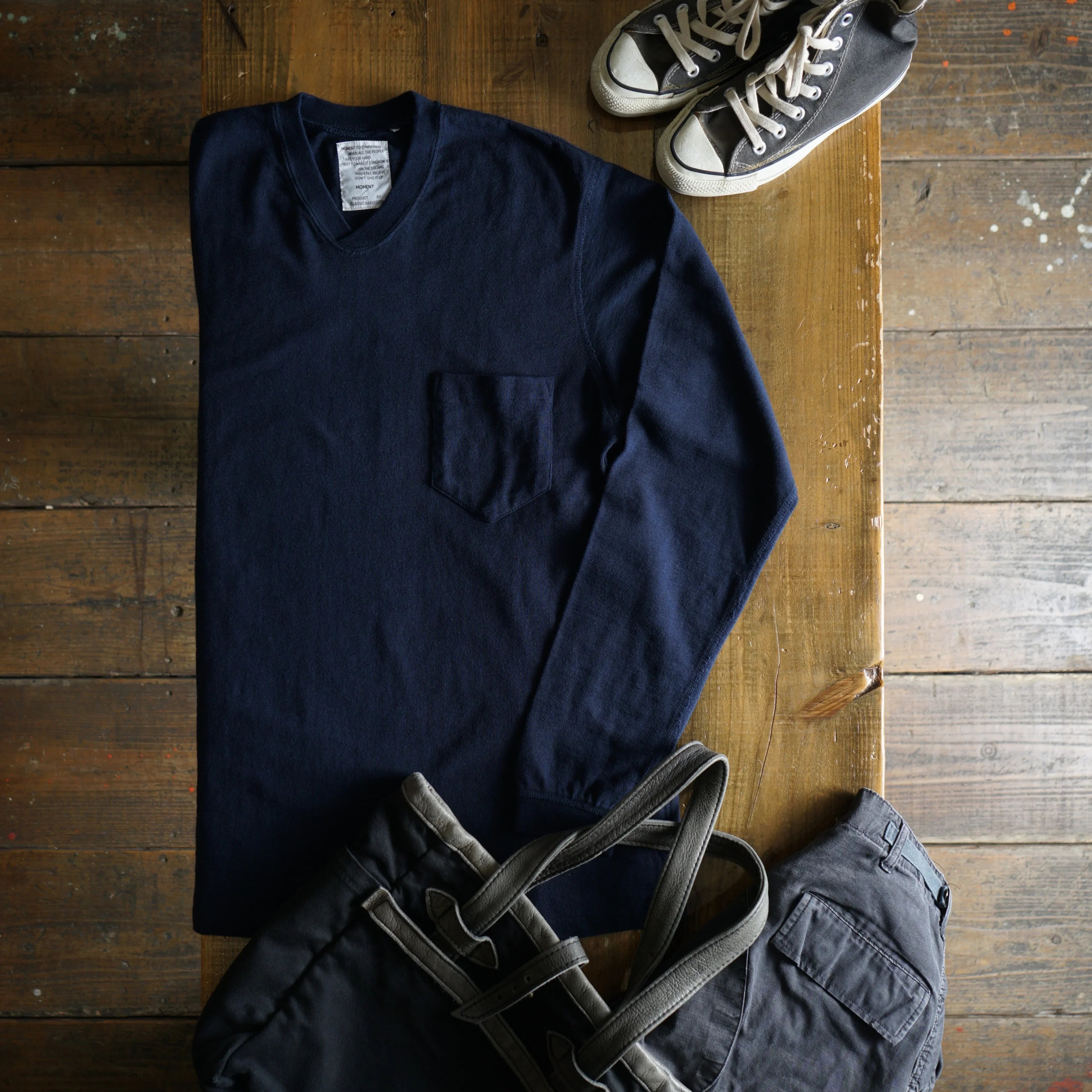 Cotton Relax V Long Sleeve Tshirt - DEVISE FACTORY