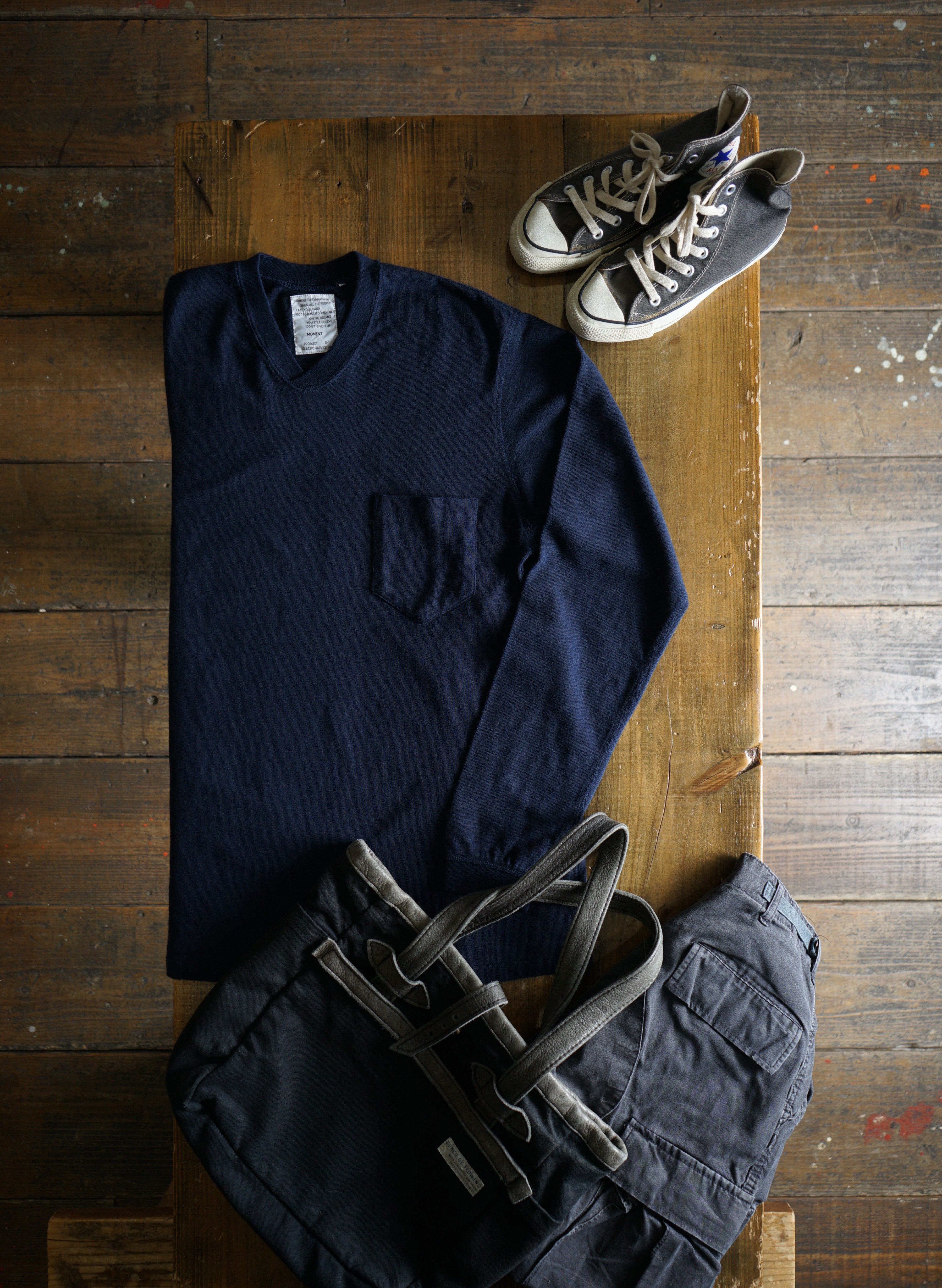 Cotton Relax V Long Sleeve Tshirt - DEVISE FACTORY