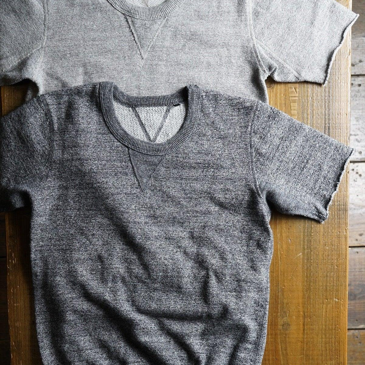 Cotton Cut Off  S/S Sweat Tshirt - DEVISE FACTORY