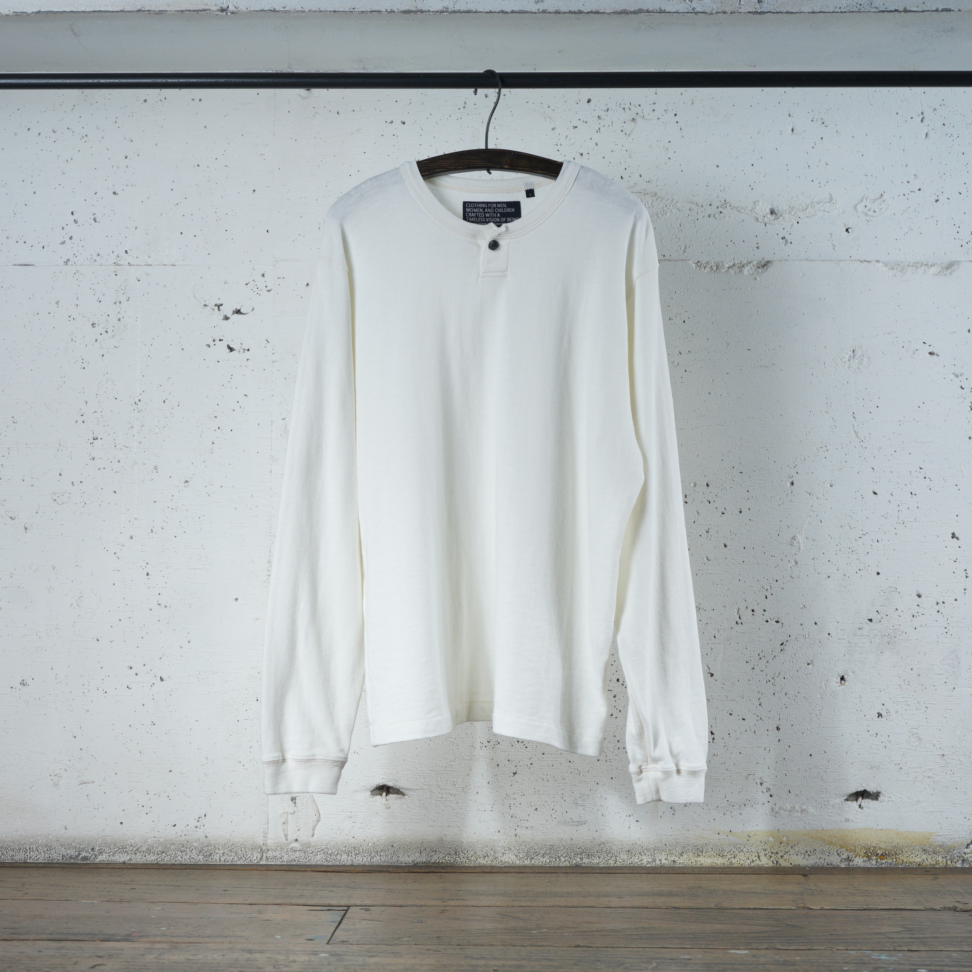Cotton Relax Henley Long Sleeve Tshirt - DEVISE FACTORY