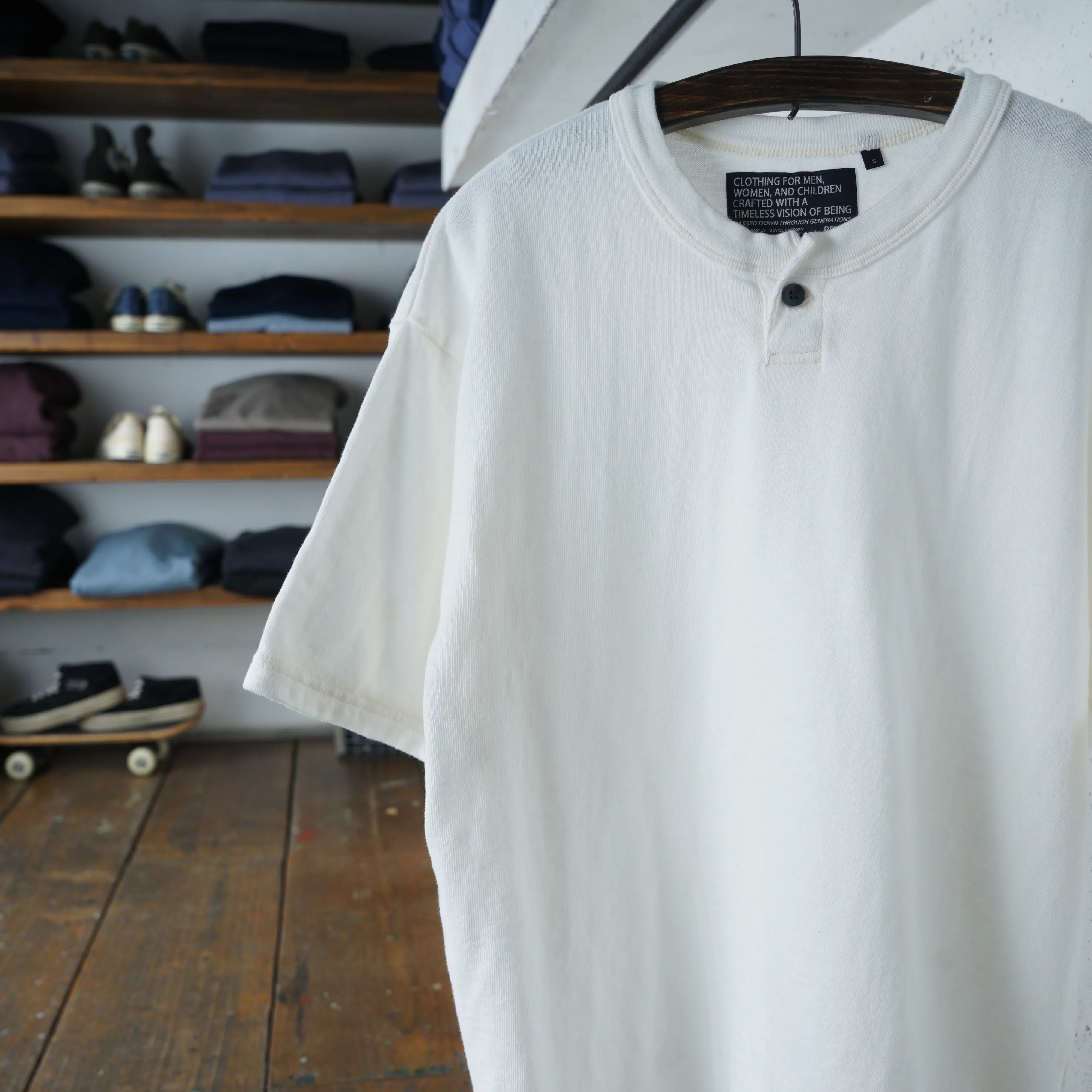 Cotton Wide Henley  Tshirt - DEVISE FACTORY