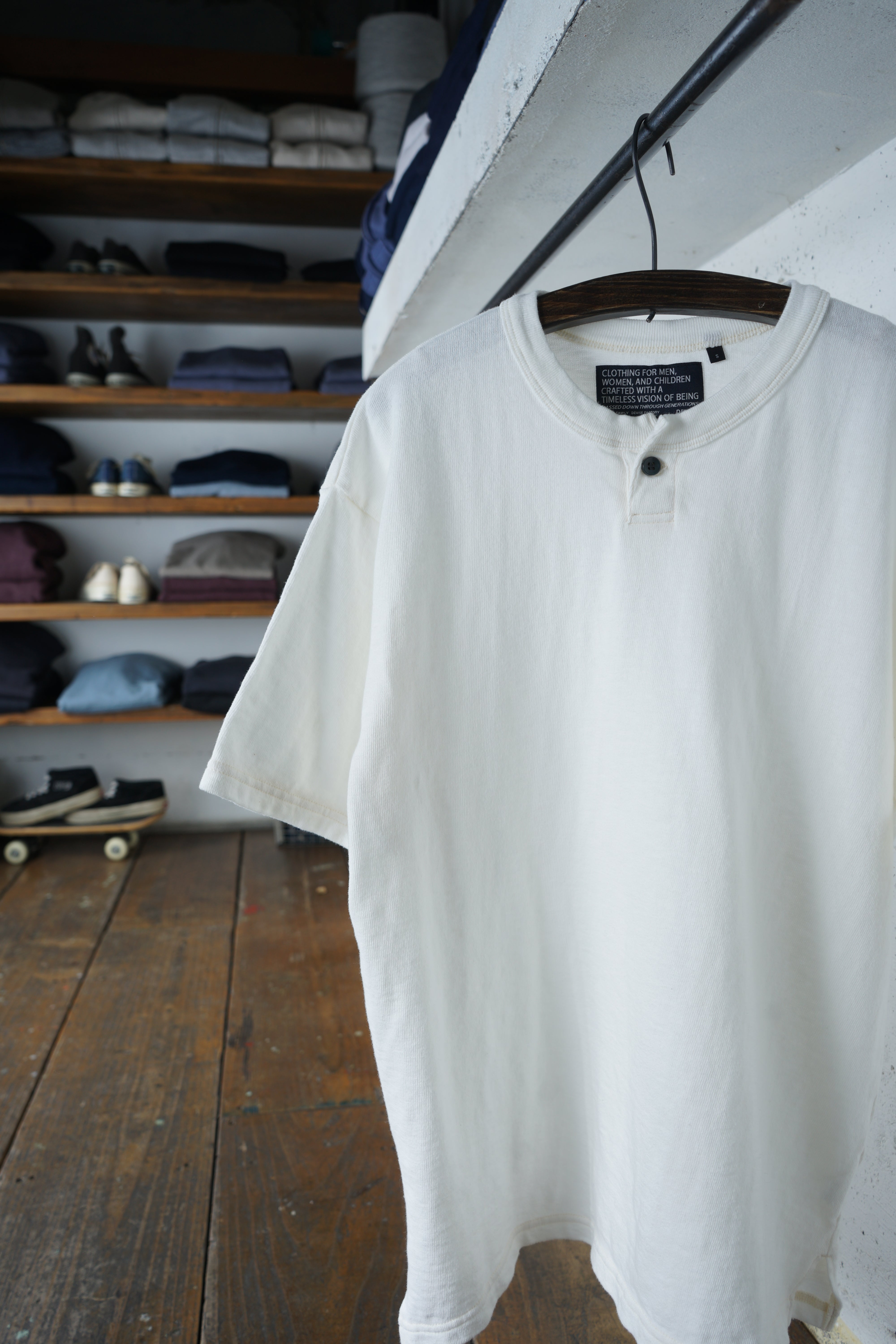 Cotton Wide Henley  Tshirt - DEVISE FACTORY