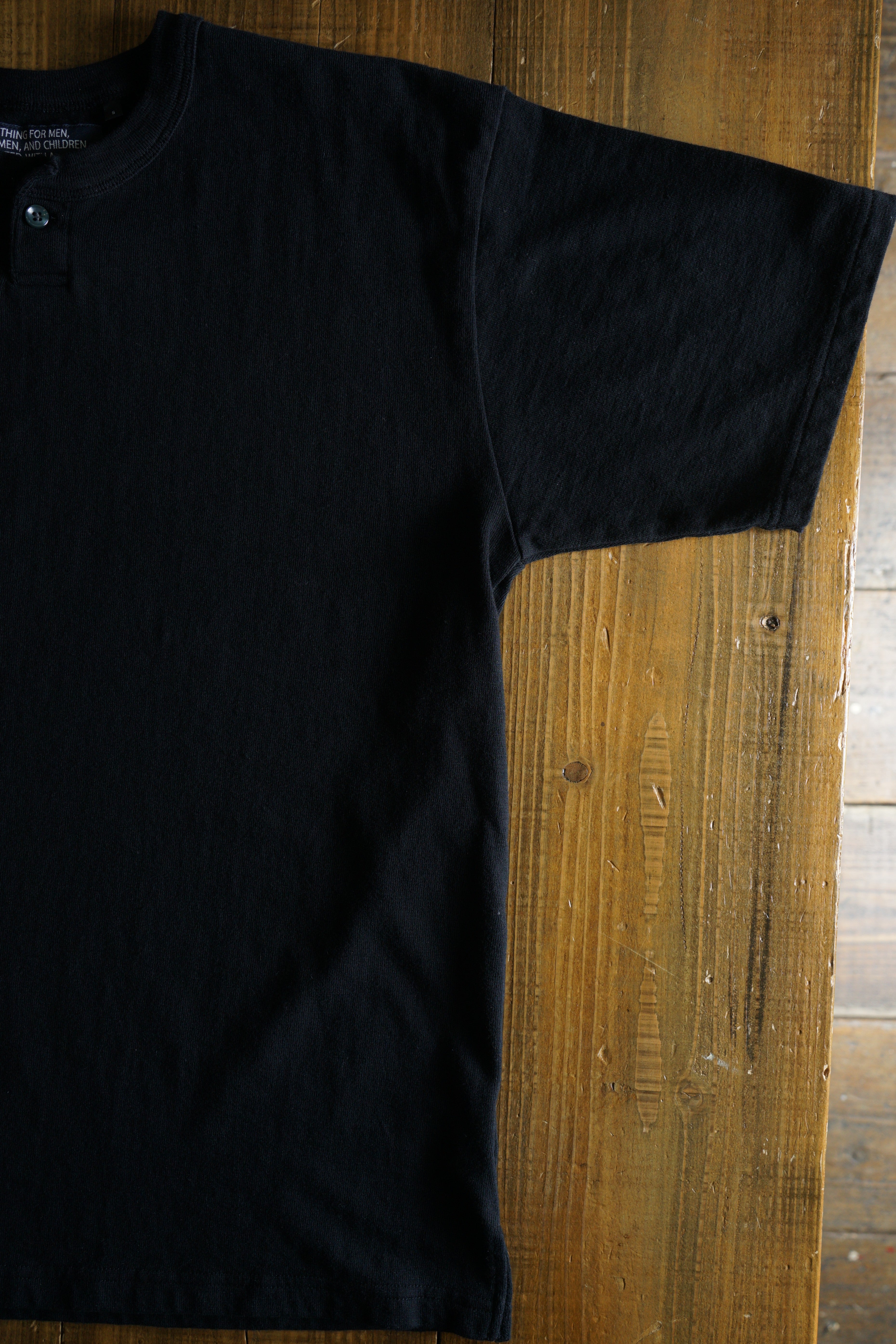 Cotton Wide Henley  Tshirt - DEVISE FACTORY