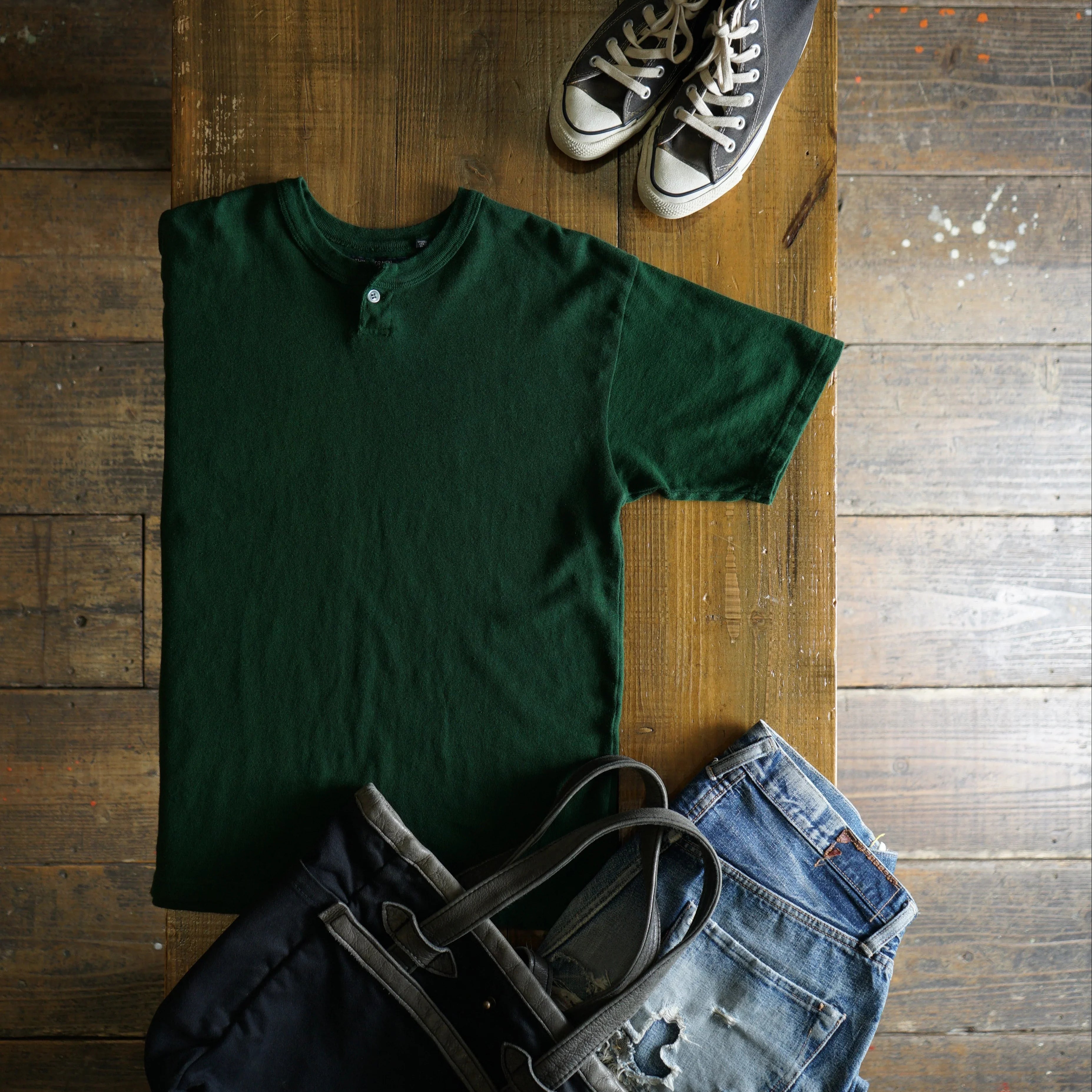 Cotton Wide Henley Tshirt - DEVISE FACTORY