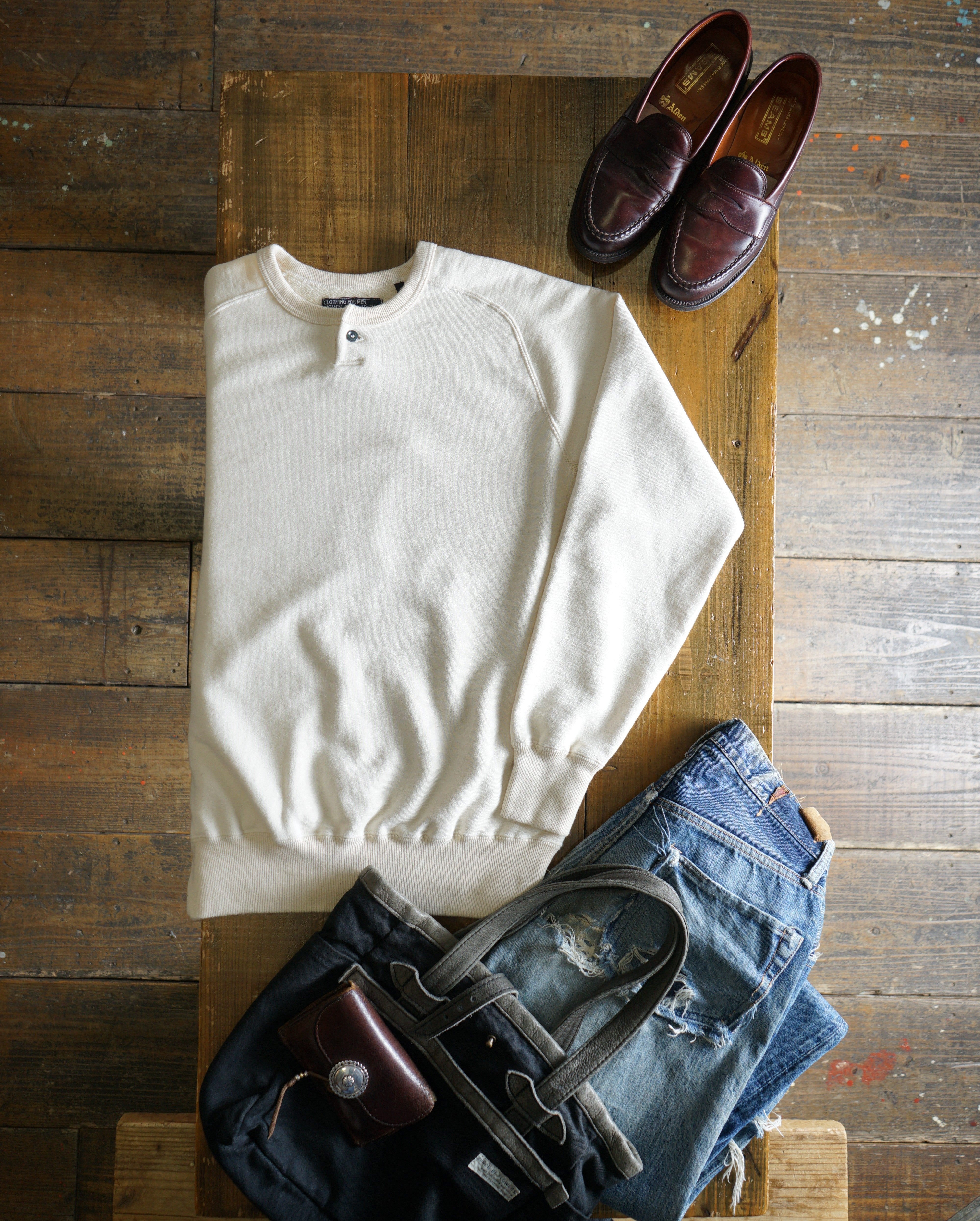Cotton Rayon Freedom Henley Sweatshirt - DEVISE FACTORY