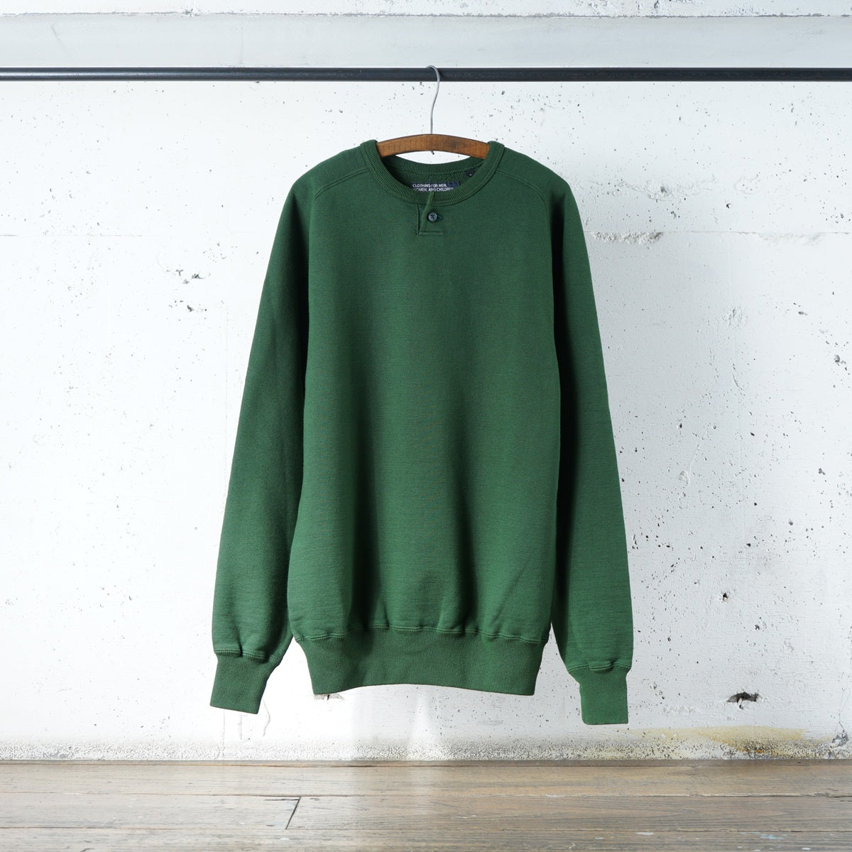 Cotton Rayon Freedom Henley Sweatshirt - DEVISE FACTORY