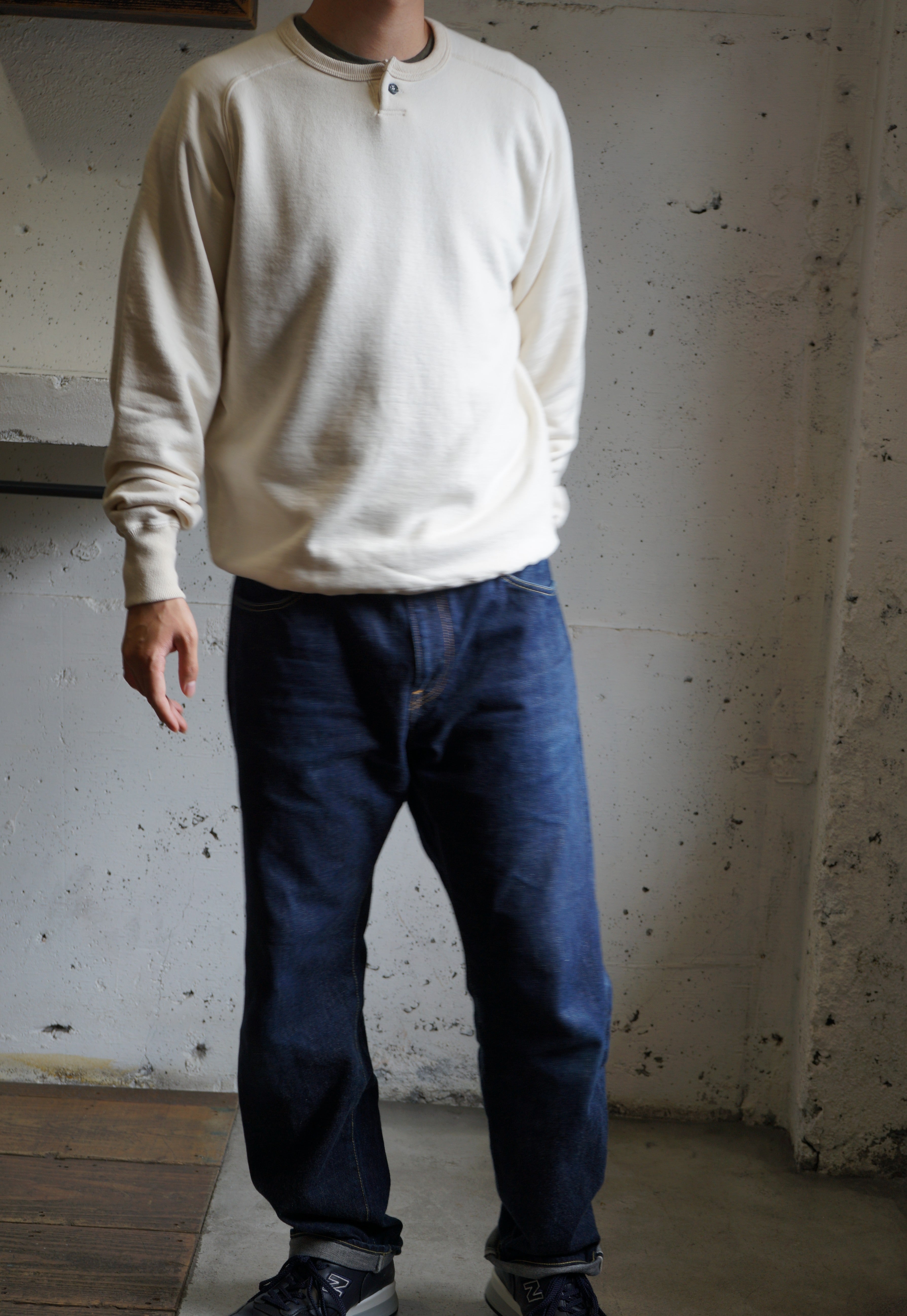 Cotton Rayon Freedom Henley Sweatshirt - DEVISE FACTORY