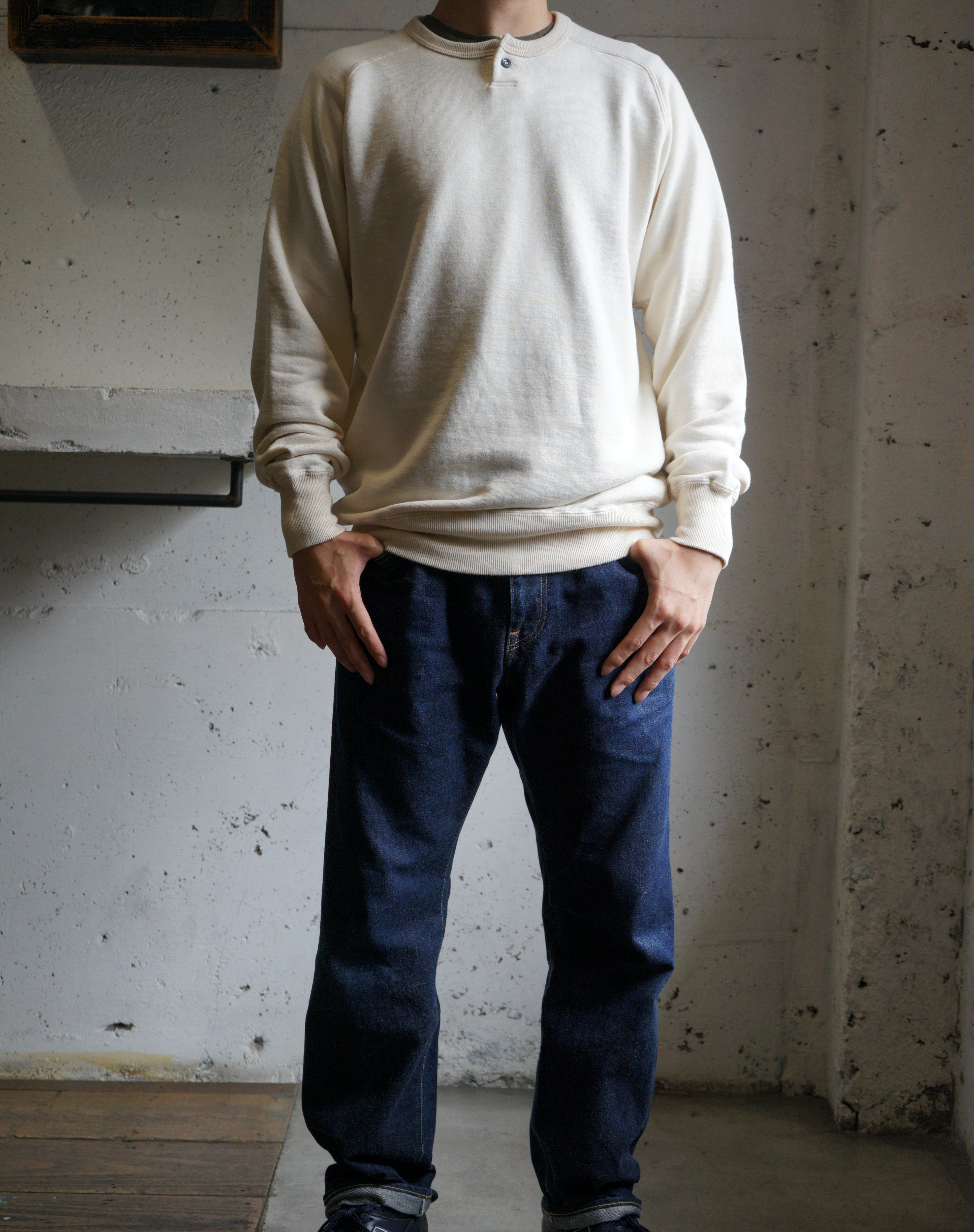 Cotton Rayon Freedom Henley Sweatshirt - DEVISE FACTORY
