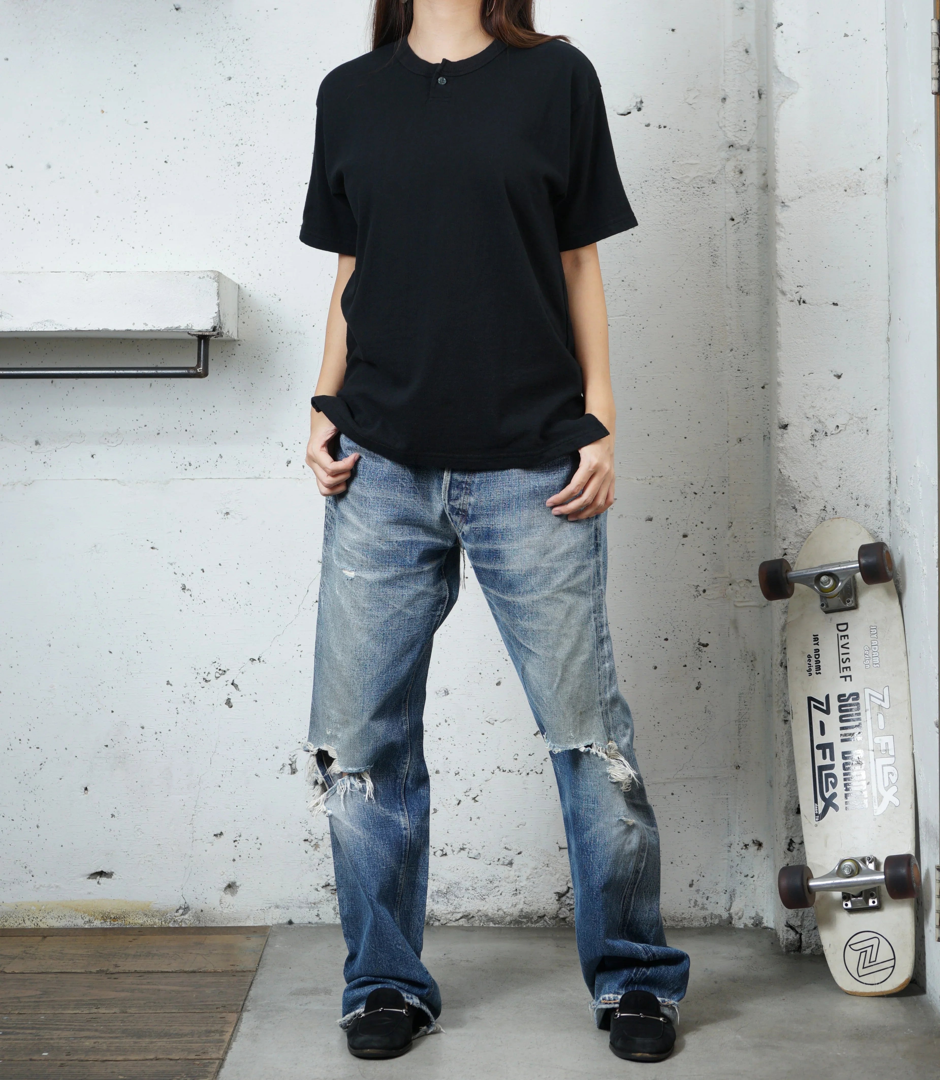 Cotton Wide Henley Tshirt - DEVISE FACTORY