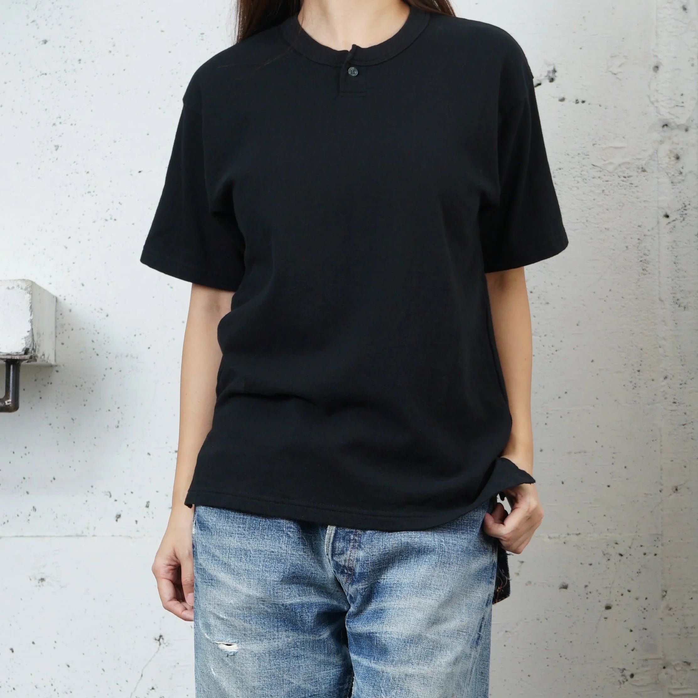 Cotton Wide Henley Tshirt - DEVISE FACTORY