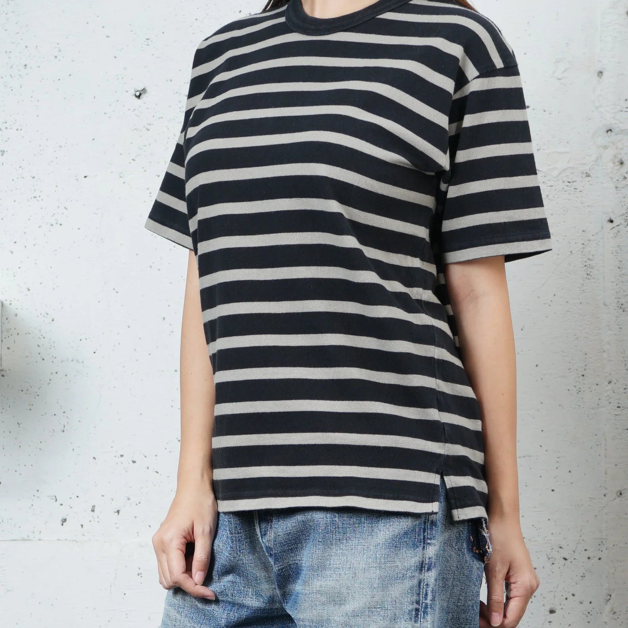 Cotton Relaxed Stripe Tshirt - DEVISE FACTORY