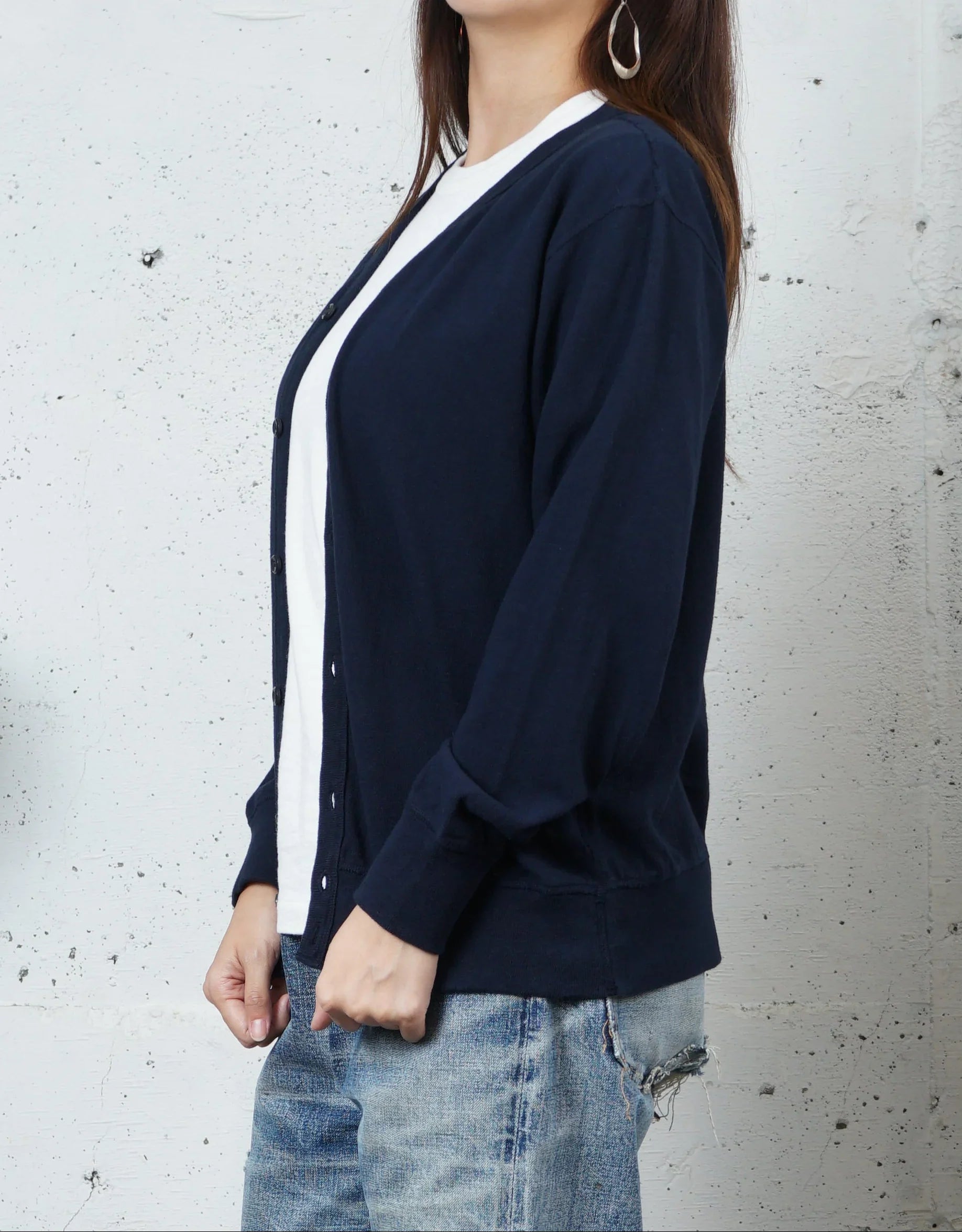 Cotton Relaxed Cardigan - DEVISE FACTORY