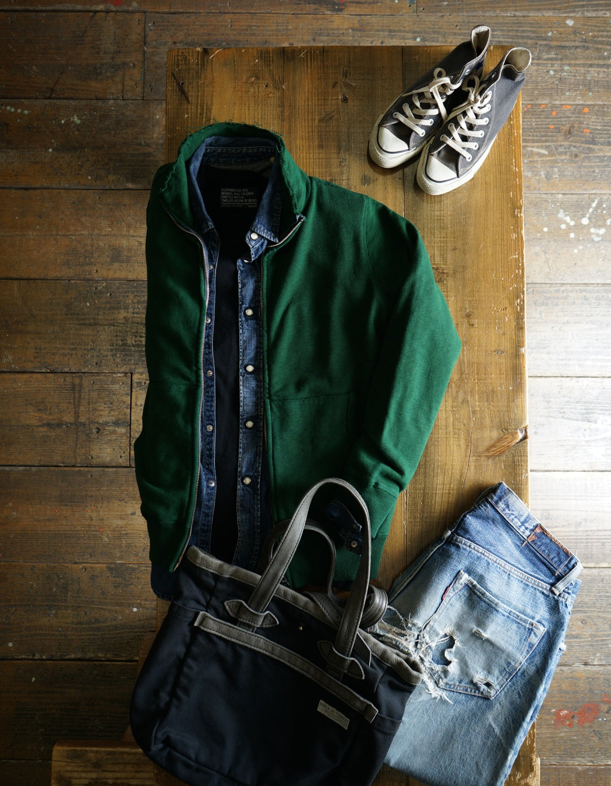 Cotton Relaxed Zip Jacket - DEVISE FACTORY