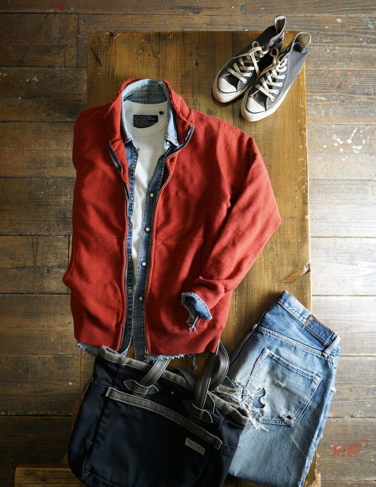 Cotton Relaxed Zip Jacket - DEVISE FACTORY