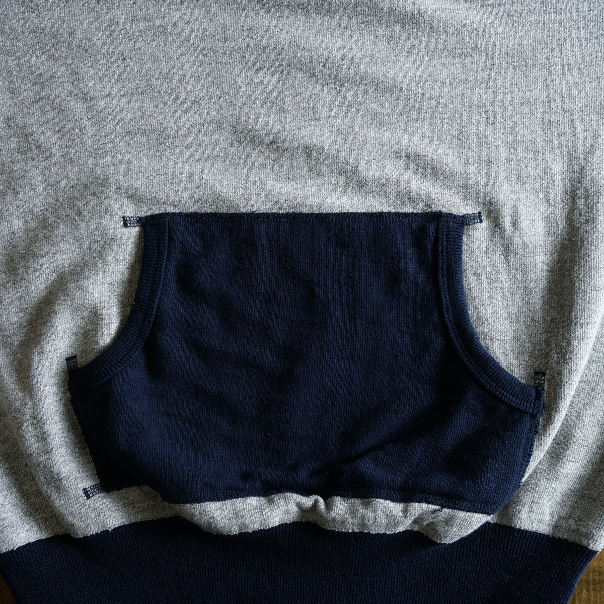 Cotton Relaxed After-Hood Sweatshirt (Melange) - DEVISE FACTORY