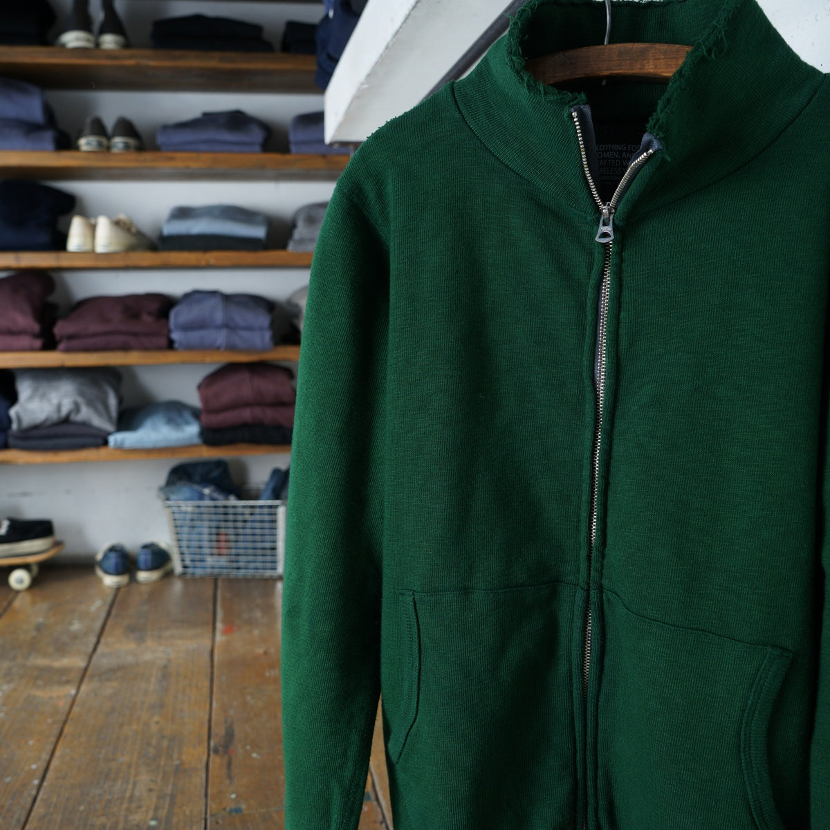 Cotton Relaxed Zip Jacket - DEVISE FACTORY