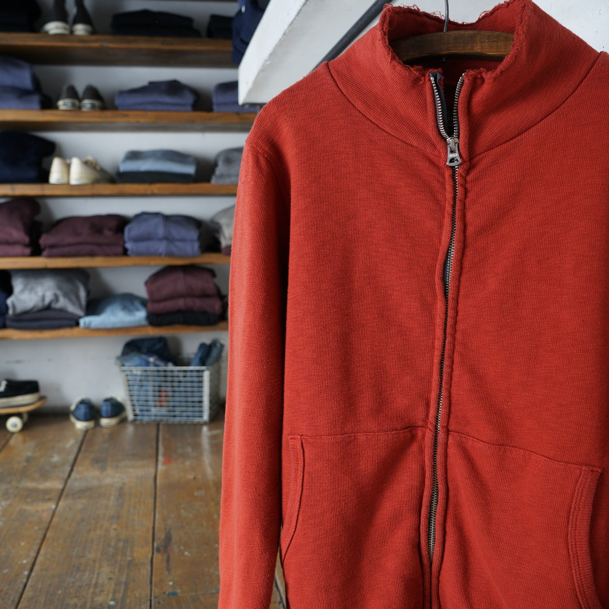 Cotton Relaxed Zip Jacket - DEVISE FACTORY