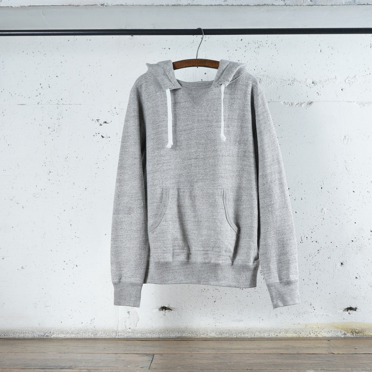 Cotton Relaxed After-Hood Sweatshirt (Melange) - DEVISE FACTORY