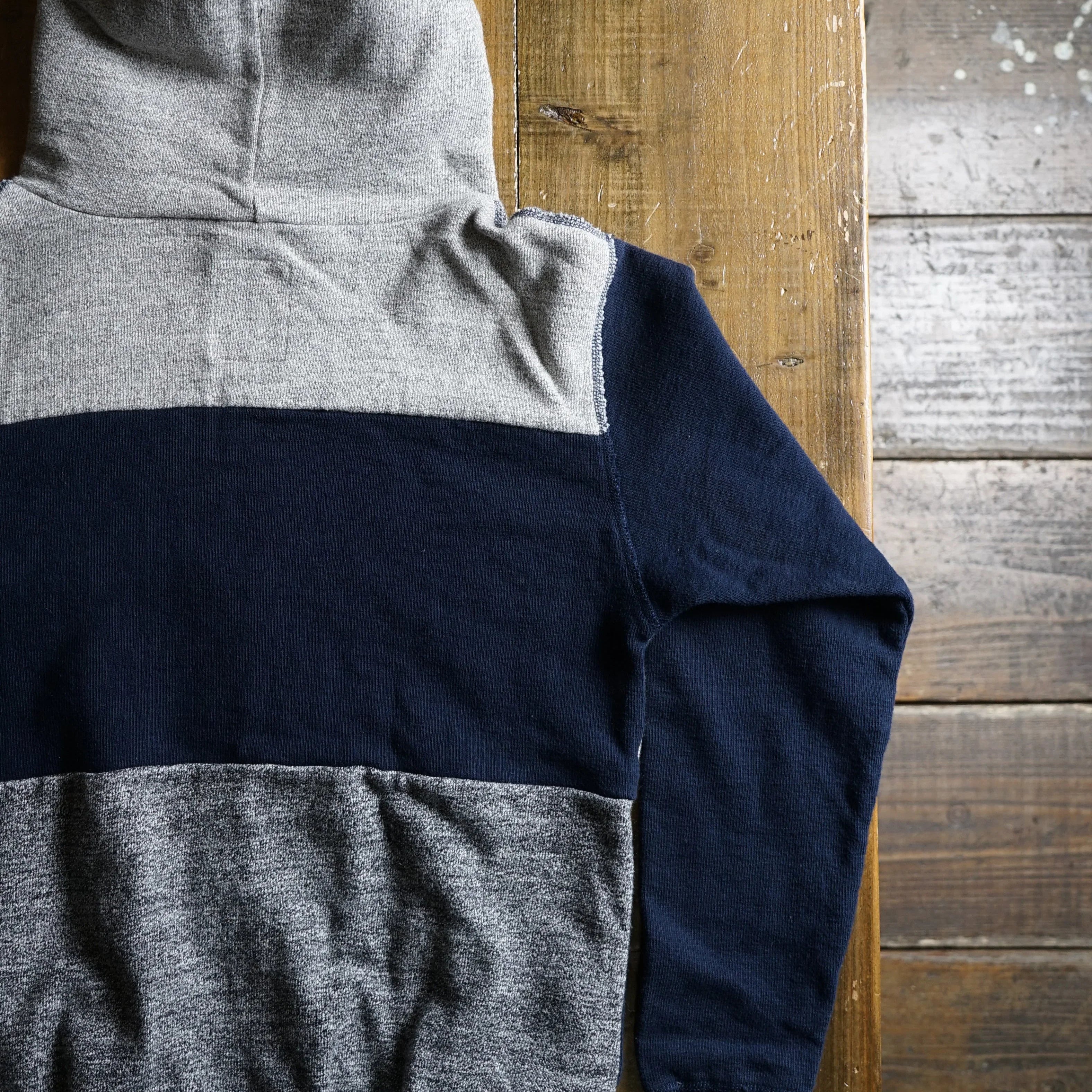 Cotton Patch Work Zip Hoodie - DEVISE FACTORY