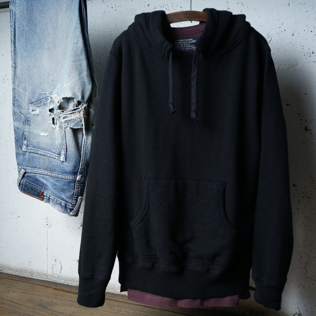 Cotton Relaxed After-Hood Sweatshirt - DEVISE FACTORY