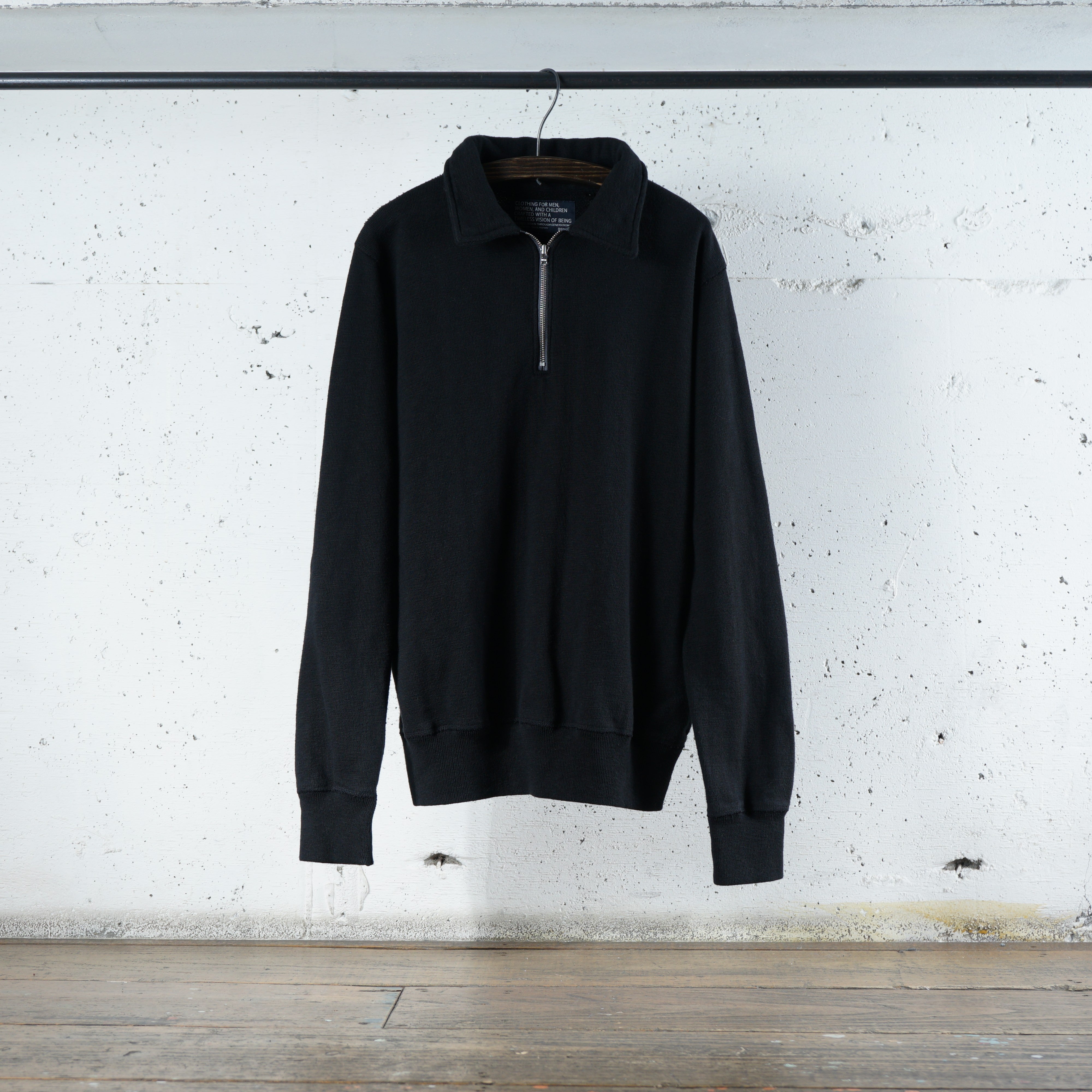 Cotton Relaxed Half-Zip Sweatshirt - DEVISE FACTORY