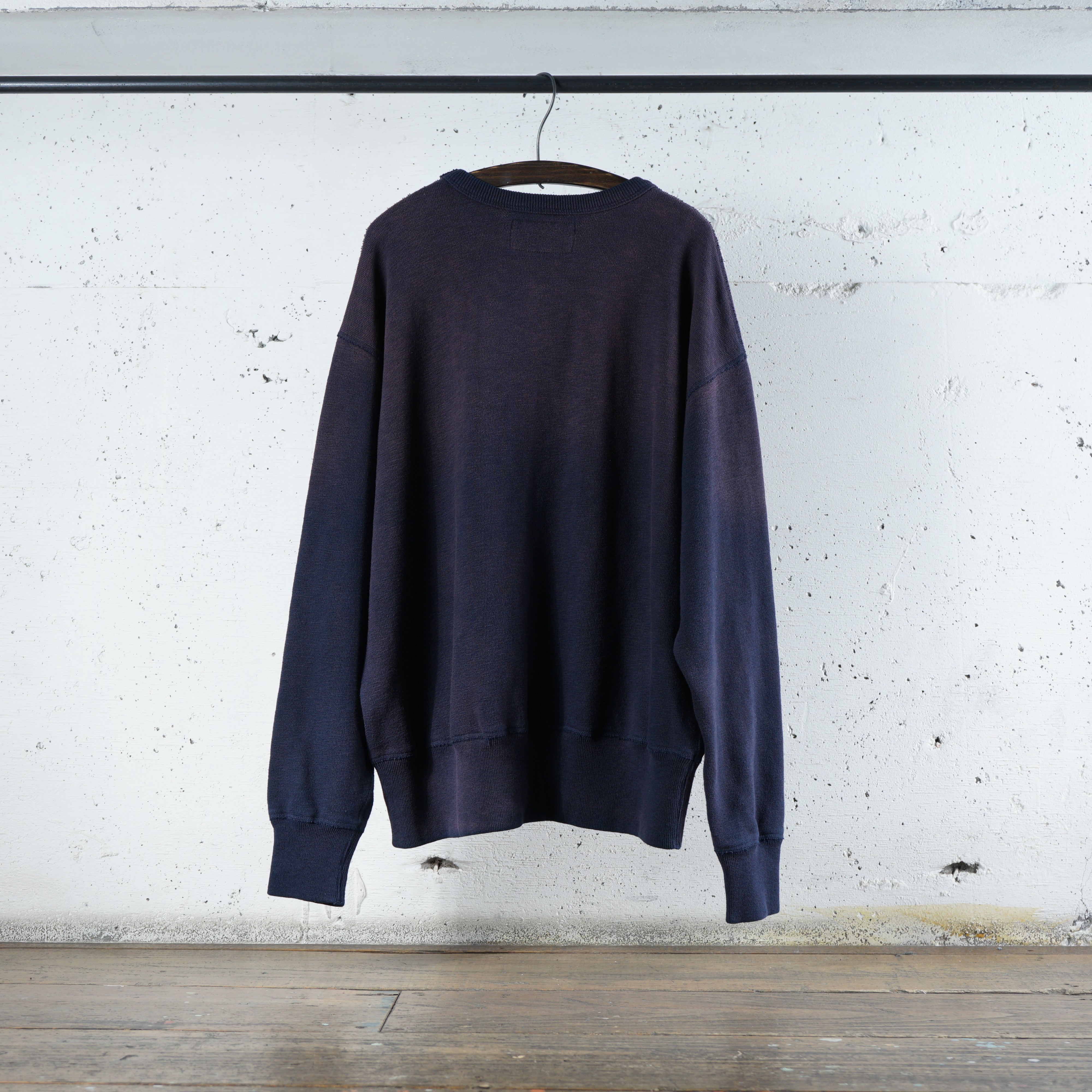 Cotton Wide Aged Sweatshirt - DEVISE FACTORY