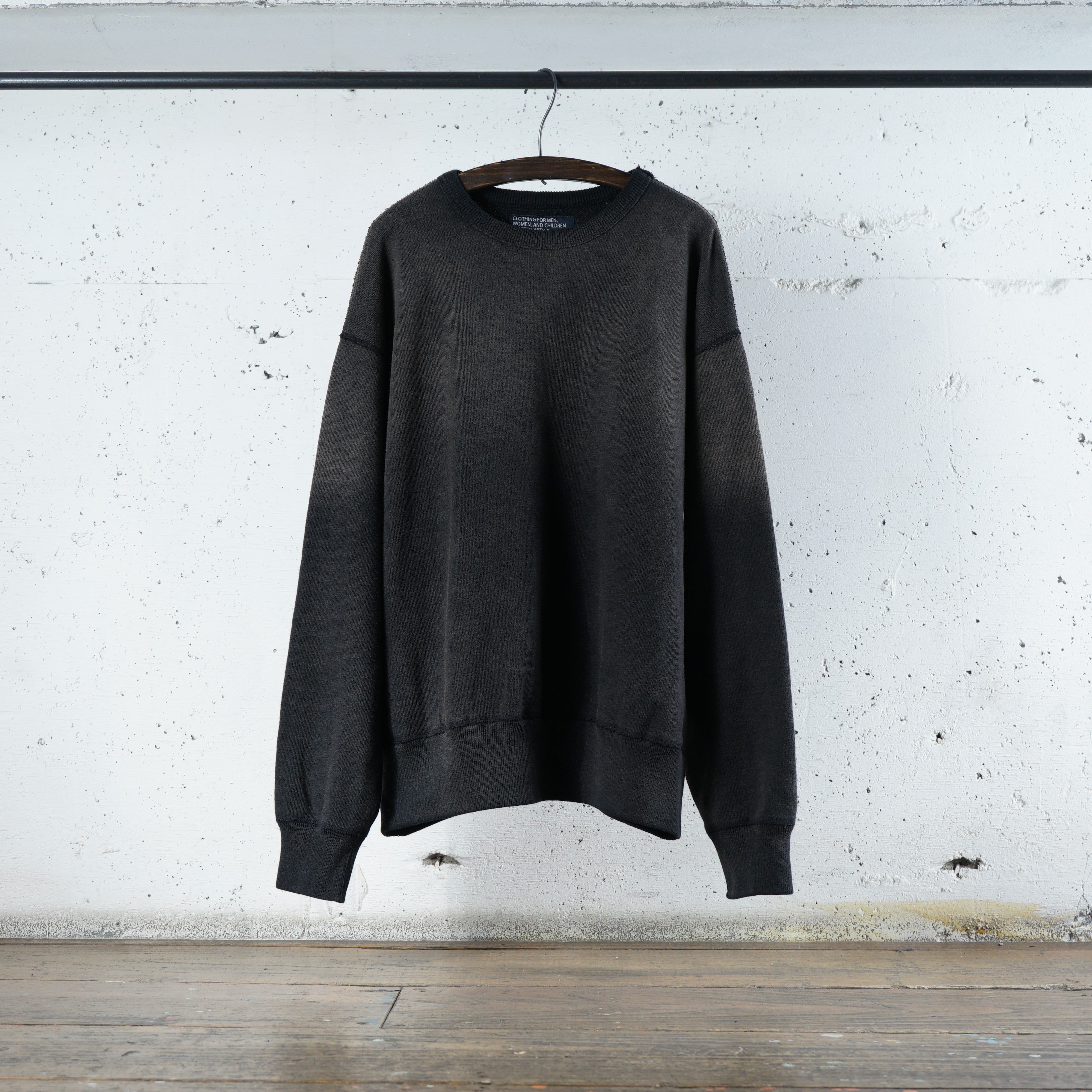 Cotton Wide Aged Sweatshirt - DEVISE FACTORY