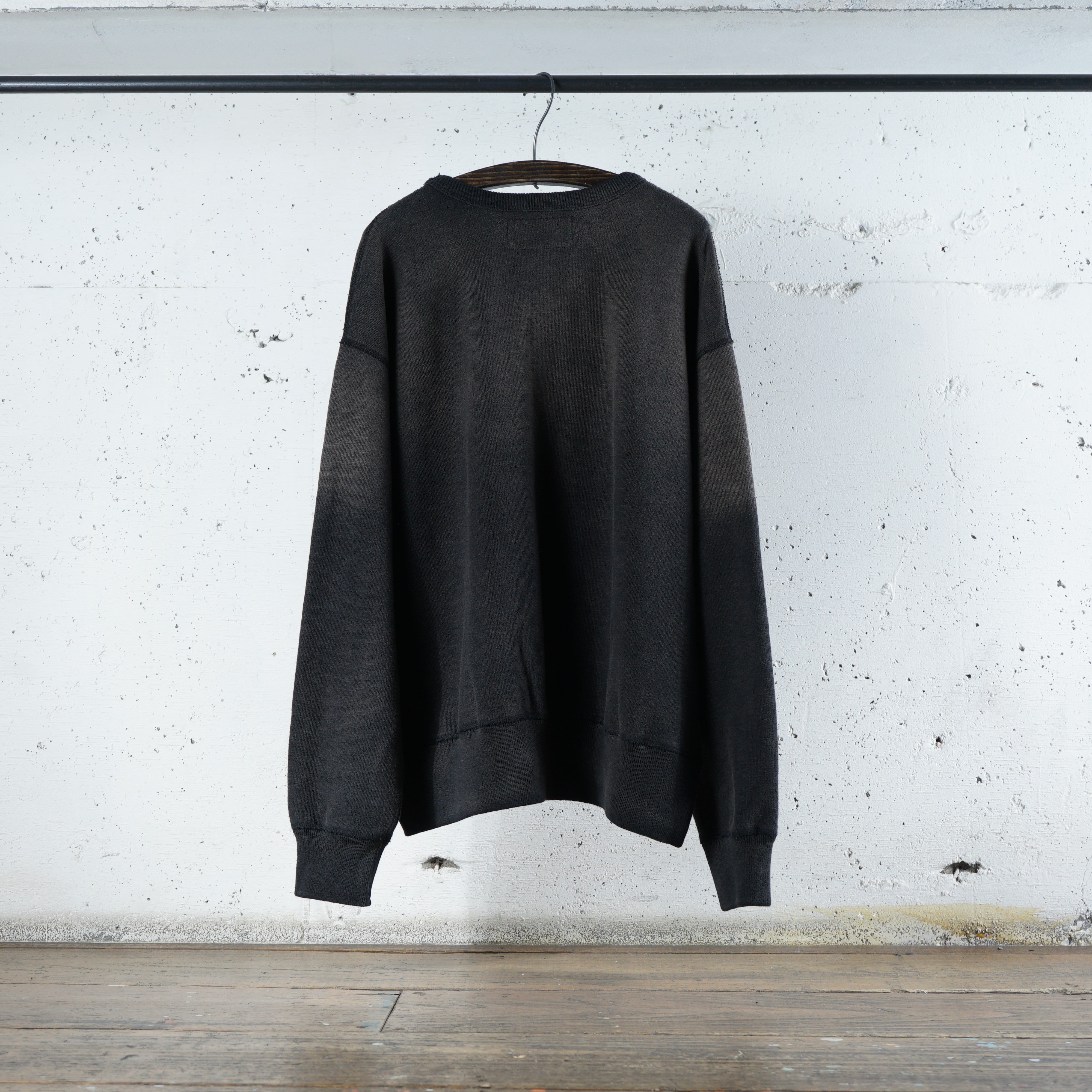 Cotton Wide Aged Sweatshirt - DEVISE FACTORY