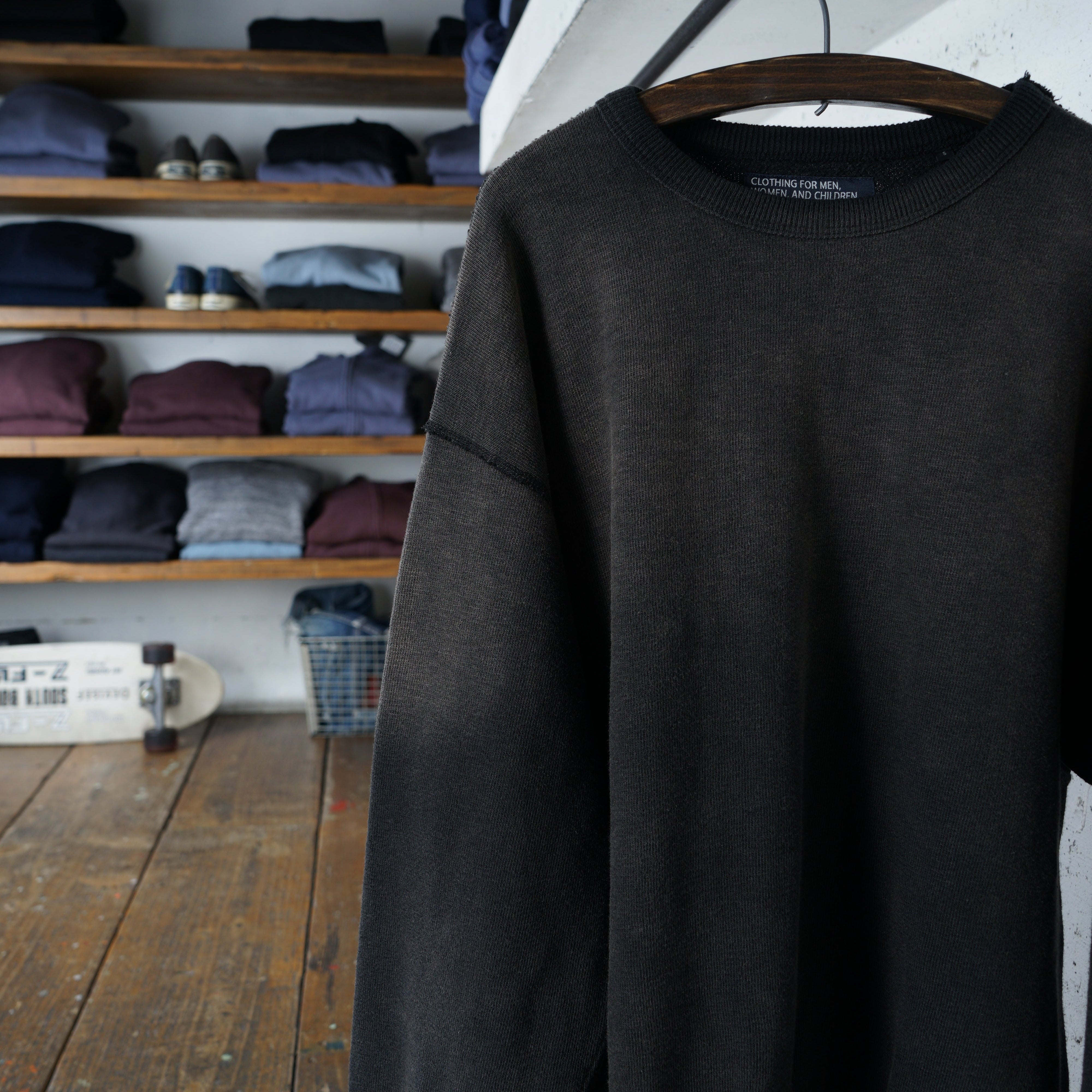 Cotton Wide Aged Sweatshirt - DEVISE FACTORY