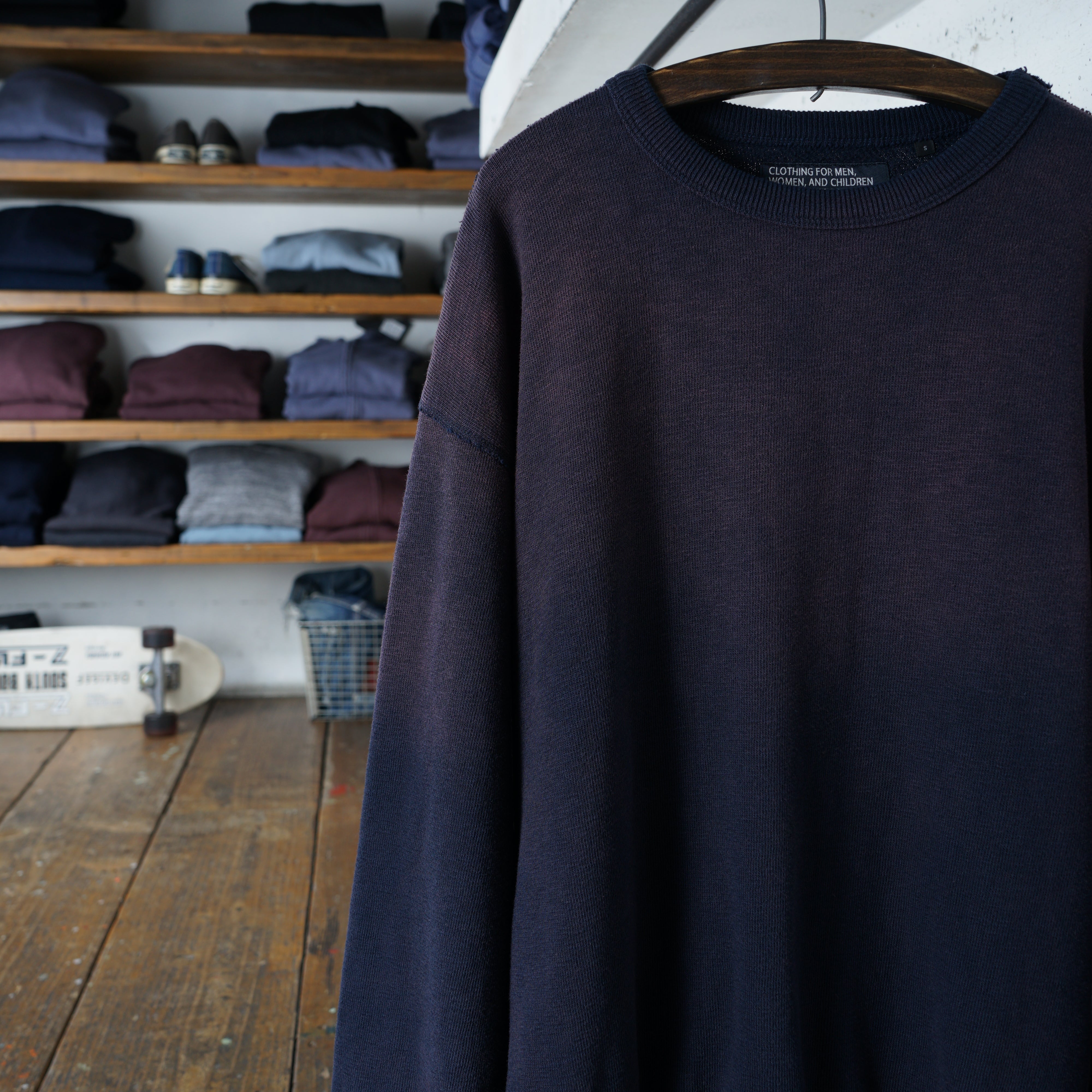 Cotton Wide Aged Sweatshirt - DEVISE FACTORY