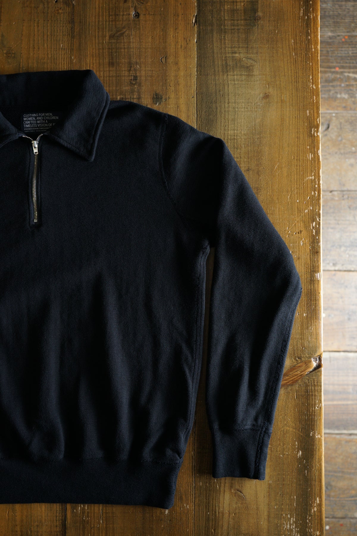 Cotton Relaxed Half-Zip Sweatshirt - DEVISE FACTORY