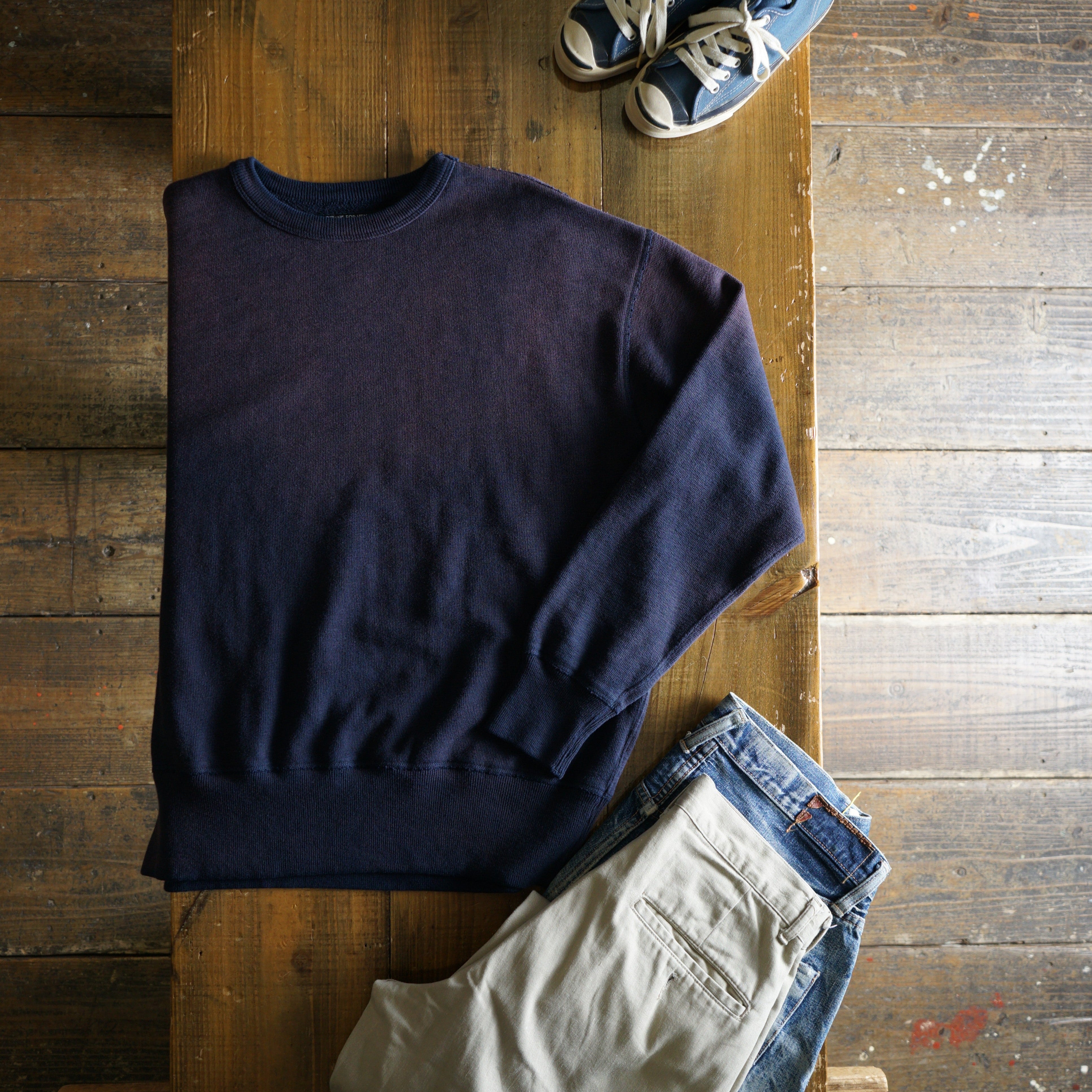 Cotton Wide Aged Sweatshirt - DEVISE FACTORY