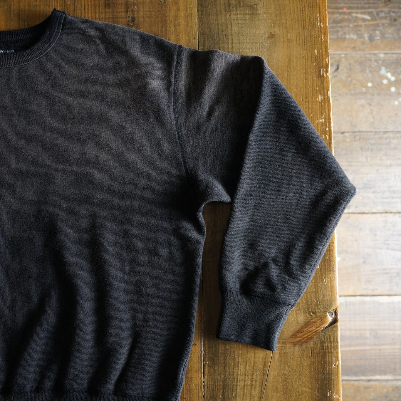 Cotton Wide Aged Sweatshirt - DEVISE FACTORY