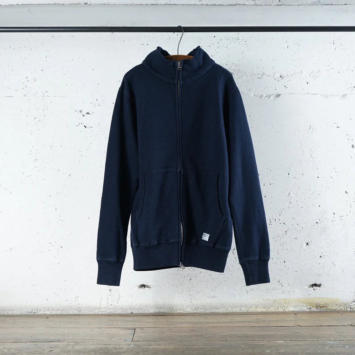 Cotton Zip Jacket with Label - DEVISE FACTORY