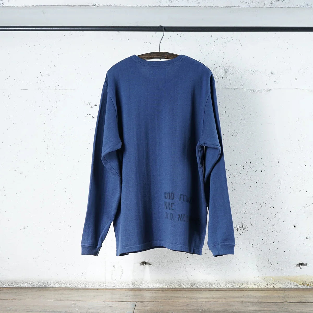 Cotton Rayon Relax Long Sleeve Tshirt With Stencil Print - DEVISE FACTORY