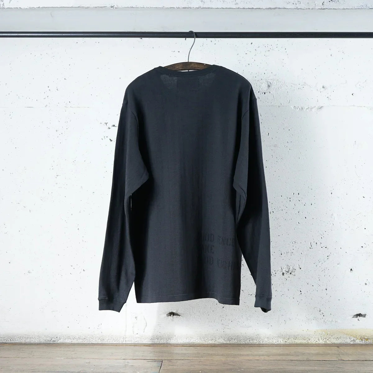 Cotton Rayon Relax Long Sleeve Tshirt With Stencil Print - DEVISE FACTORY