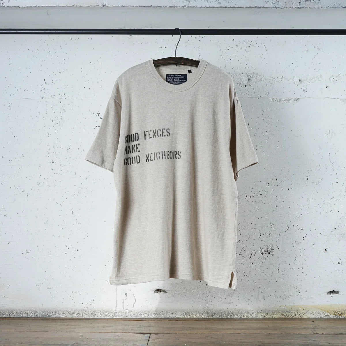 Cotton Wide Tshirt With Stencil Print - DEVISE FACTORY