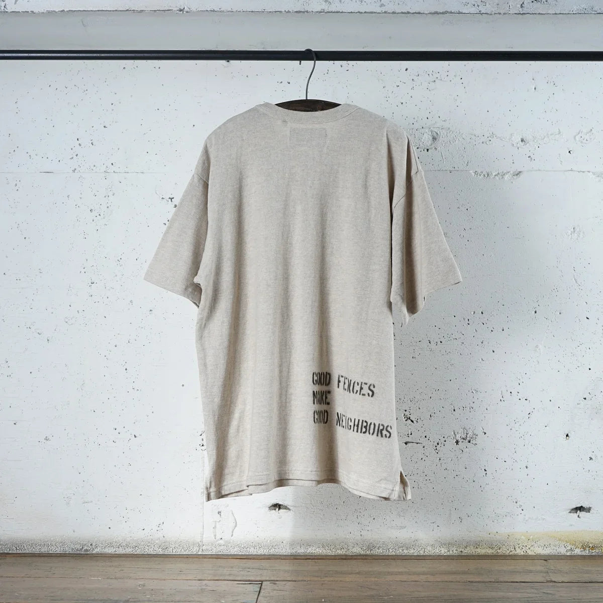 Cotton Wide Tshirt With Stencil Print - DEVISE FACTORY