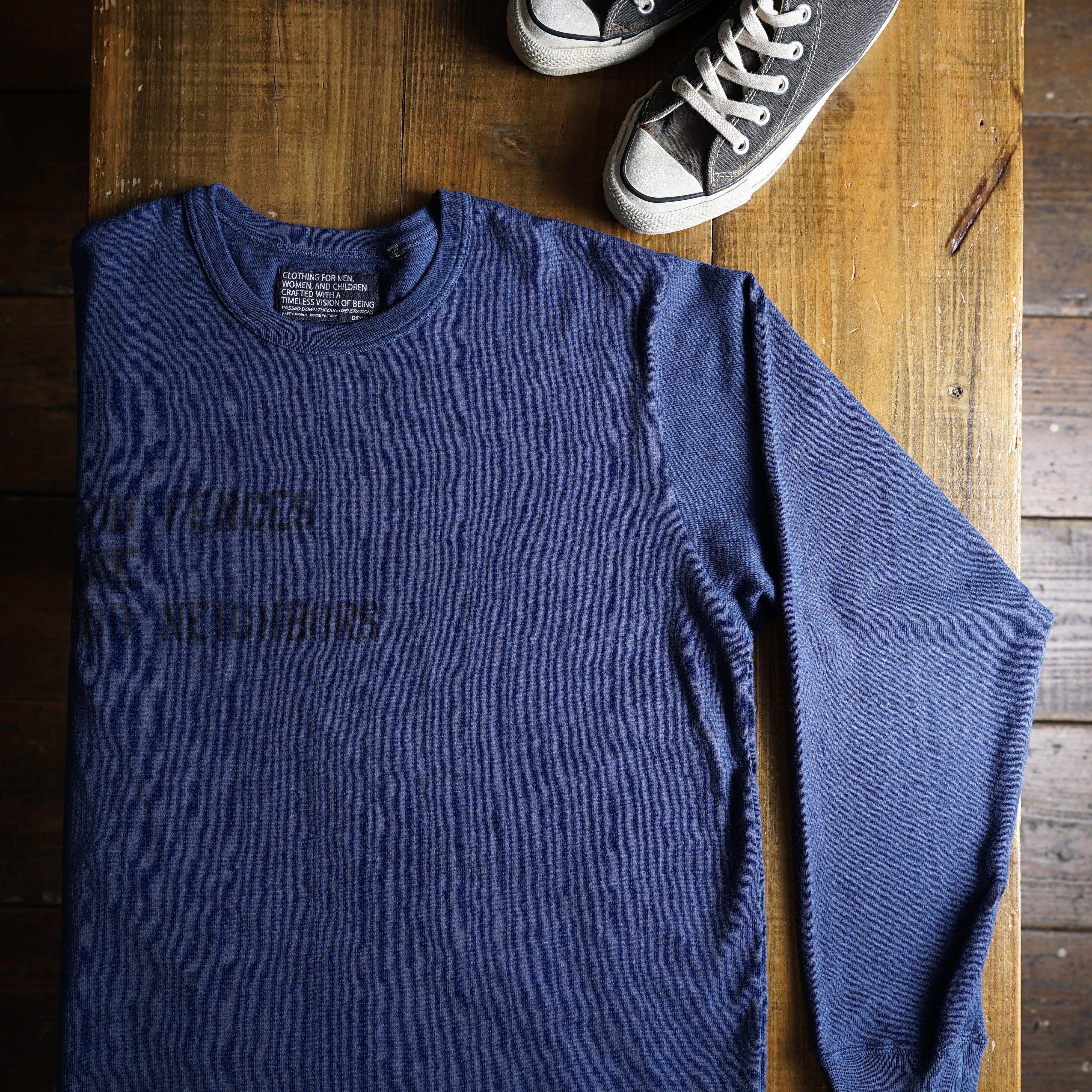 Cotton Rayon Relax Long Sleeve Tshirt With Stencil Print - DEVISE FACTORY