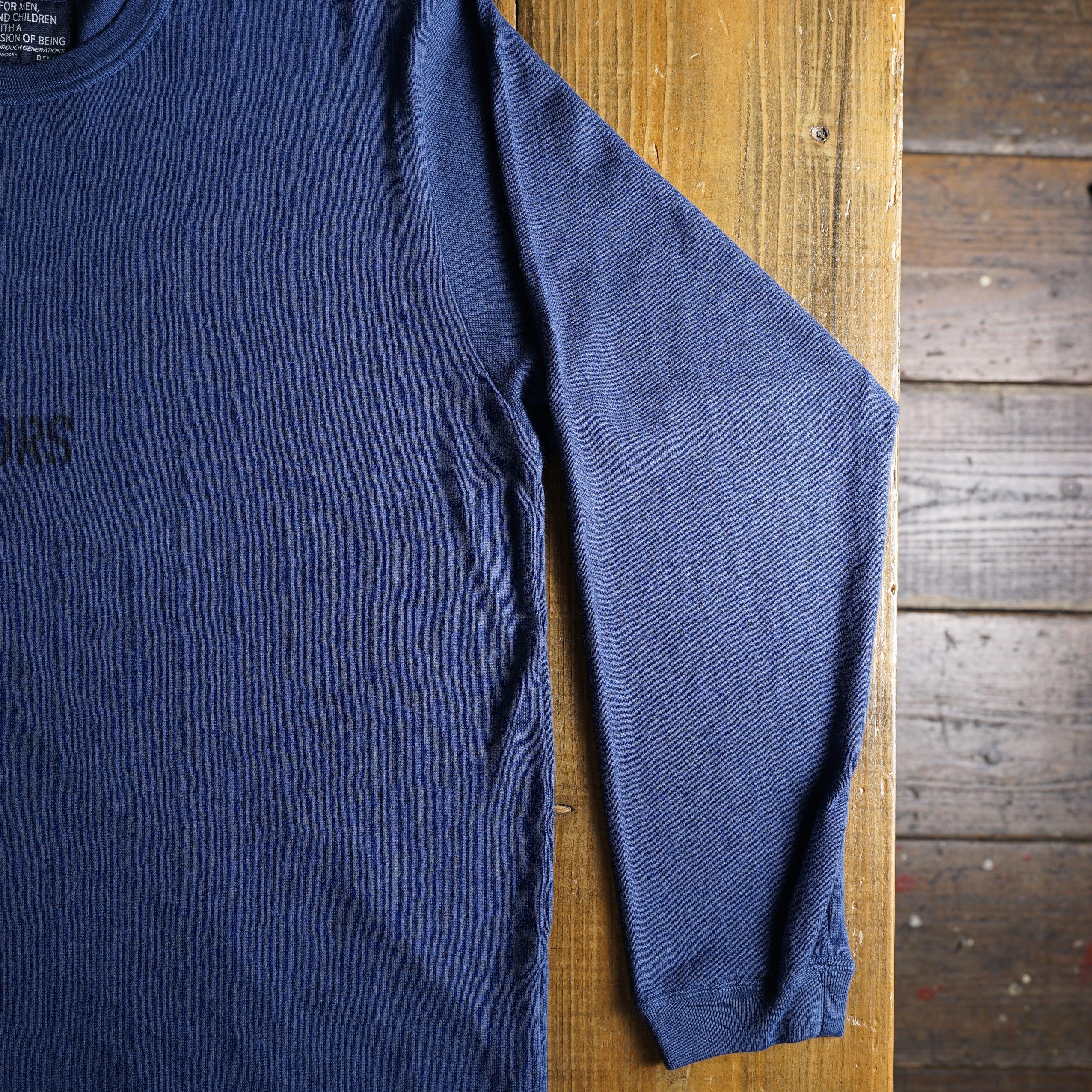 Cotton Rayon Relax Long Sleeve Tshirt With Stencil Print - DEVISE FACTORY