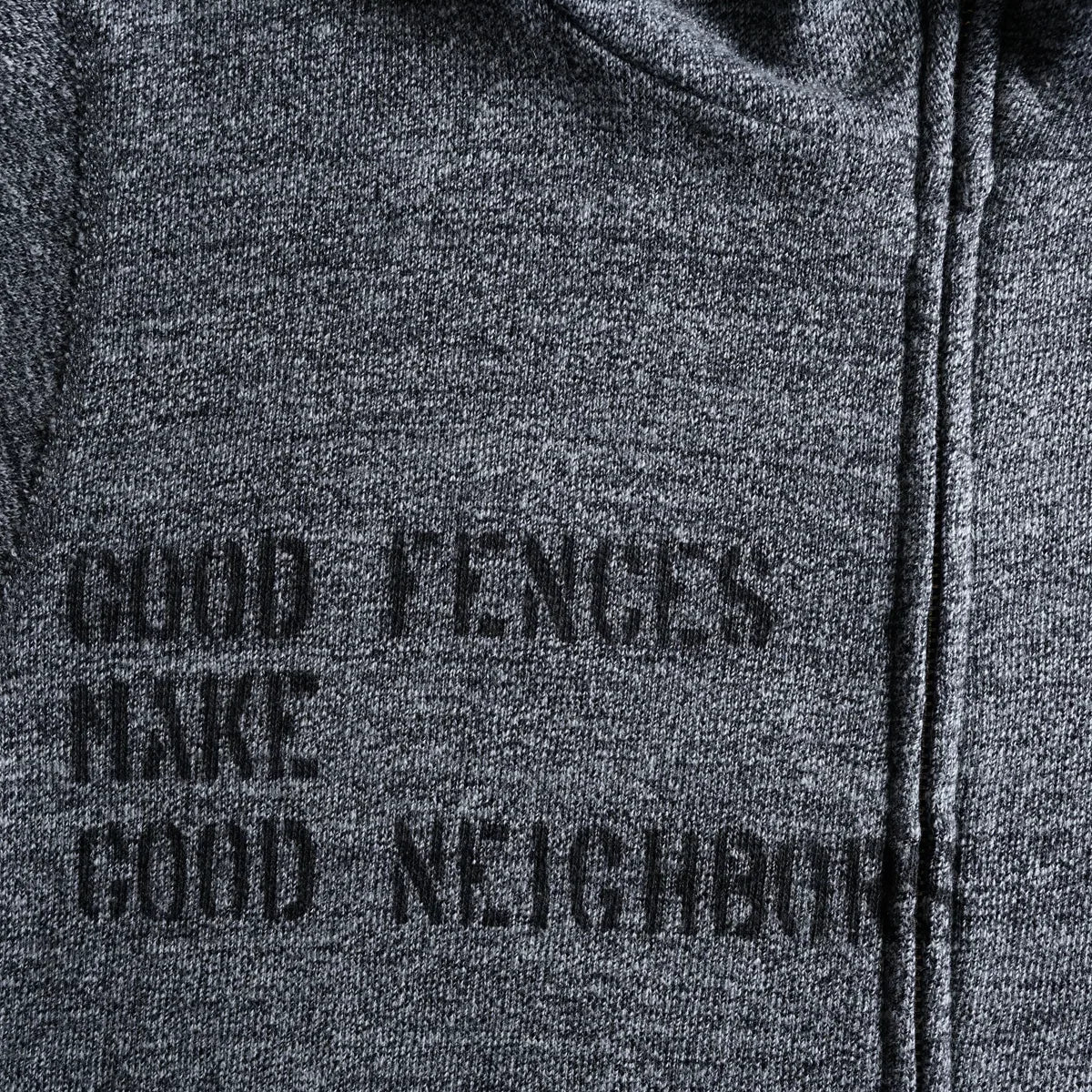 Cotton Zip Hoodie with Stencil Print - DEVISE FACTORY