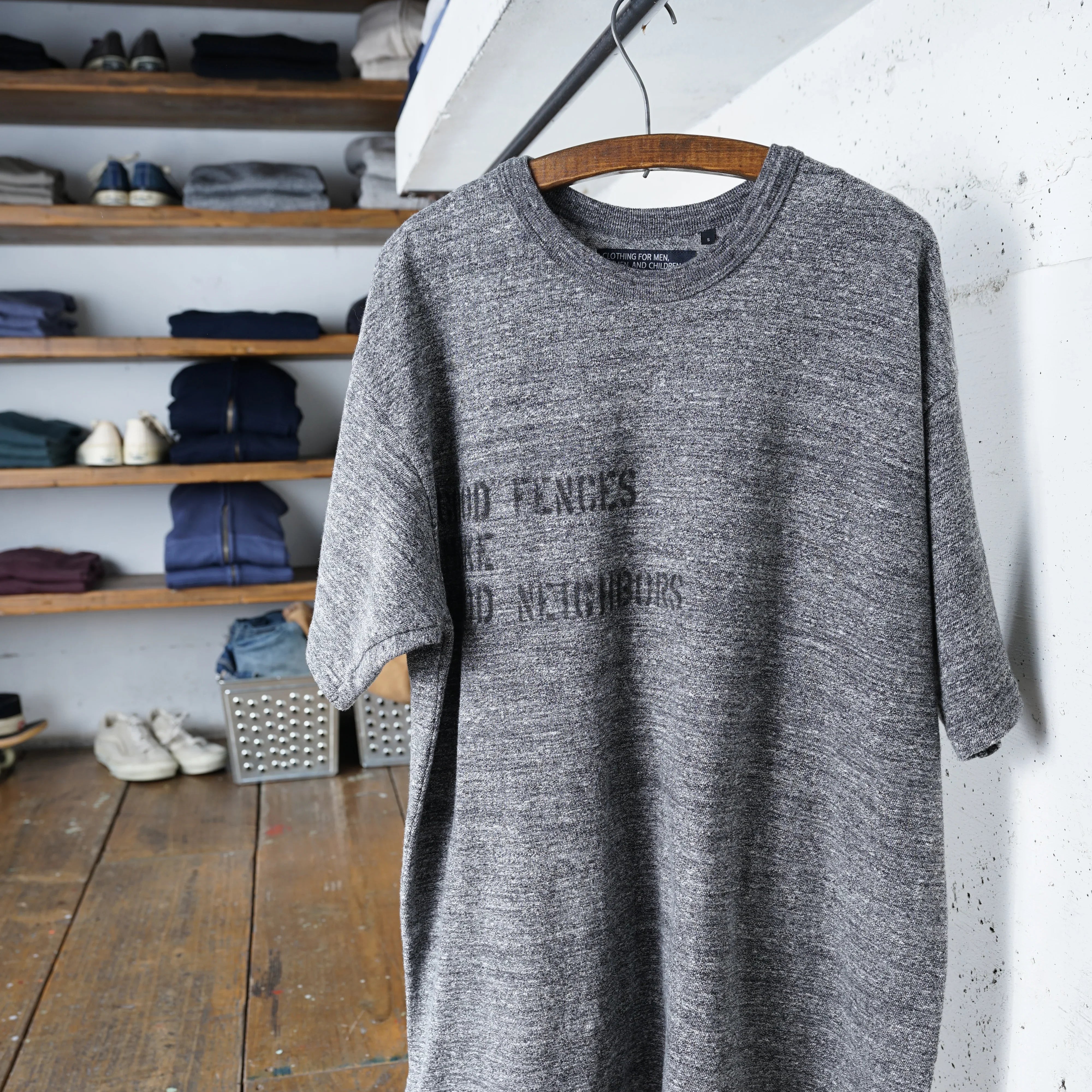 Cotton Wide Tshirt With Stencil Print - DEVISE FACTORY