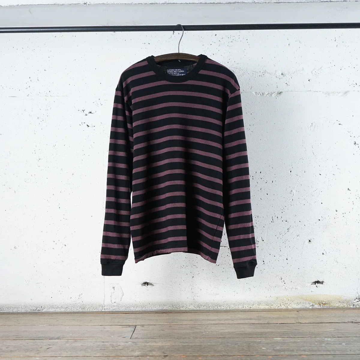 Cotton Relax Long Sleeve Border Tshirt - DEVISE FACTORY