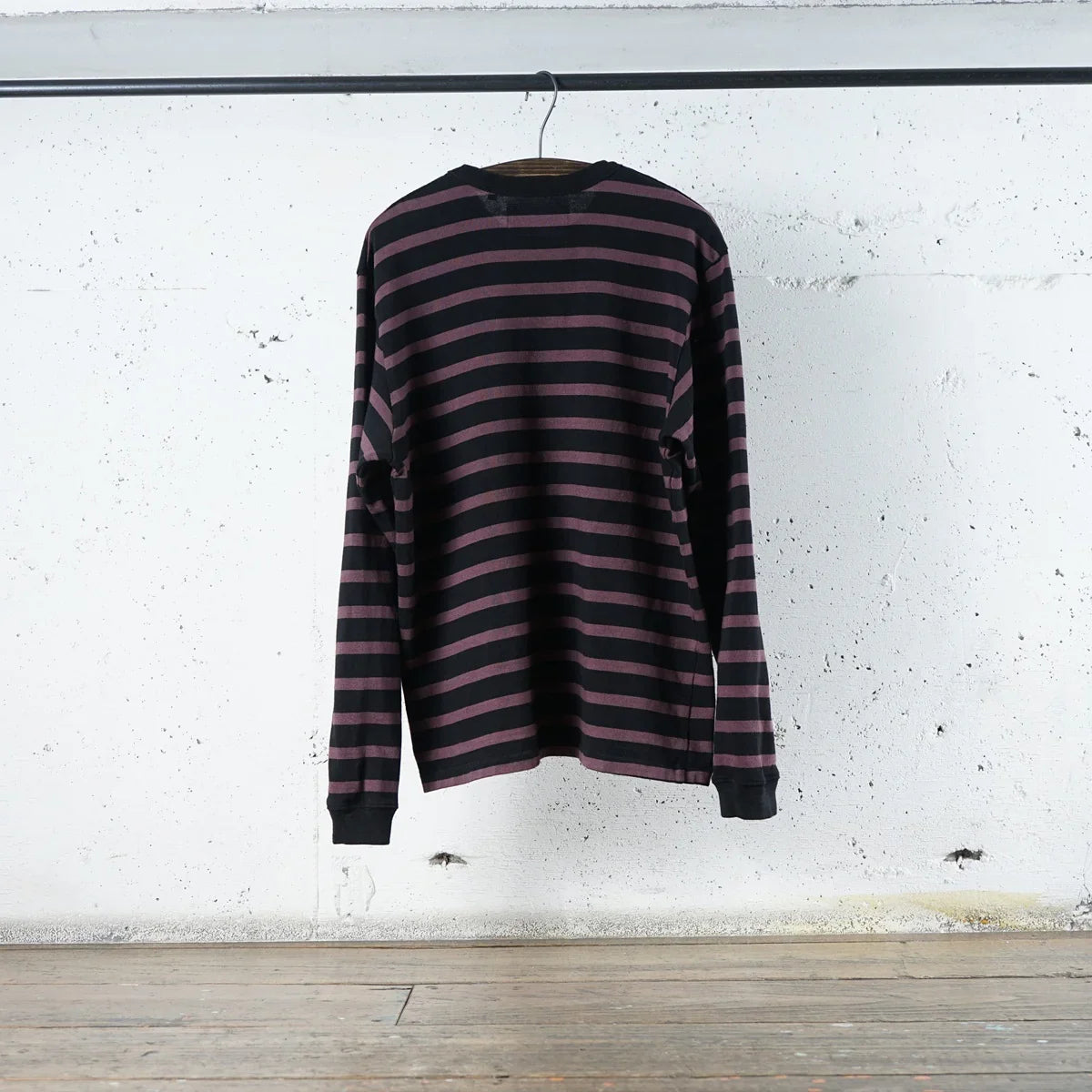 Cotton Relax Long Sleeve Border Tshirt - DEVISE FACTORY