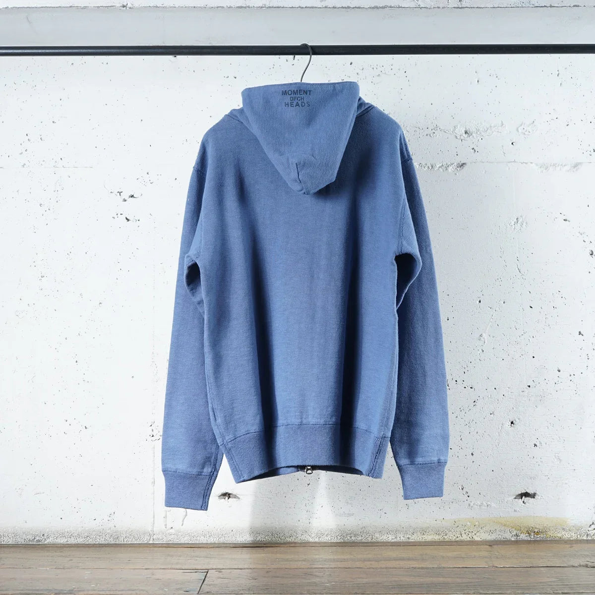 Cotton Zip Hoodie with Label & Print - DEVISE FACTORY