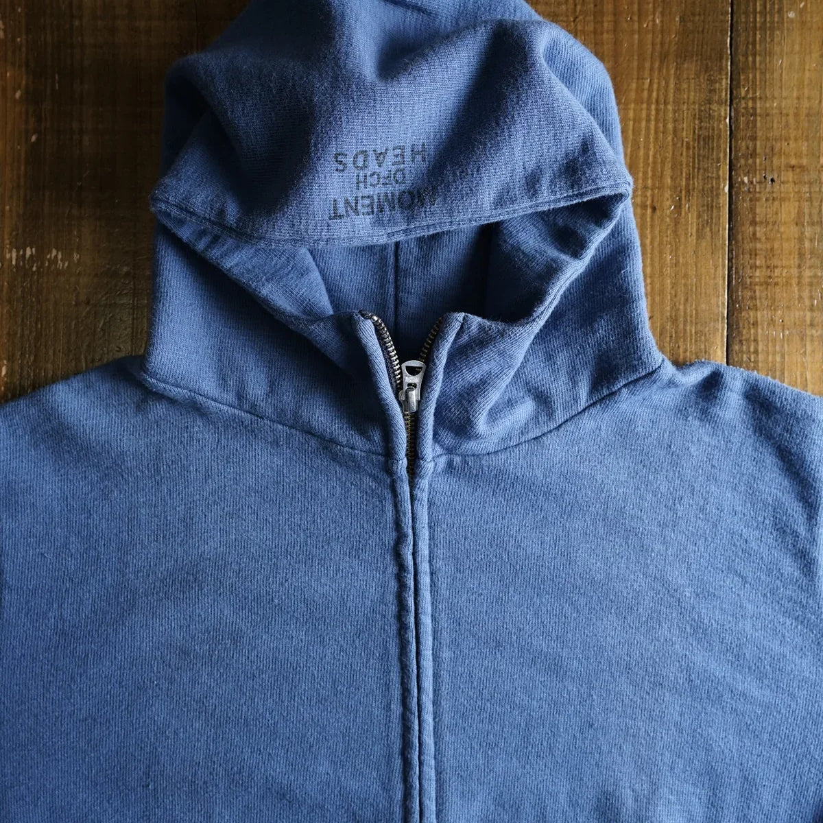 Cotton Zip Hoodie with Label & Print - DEVISE FACTORY