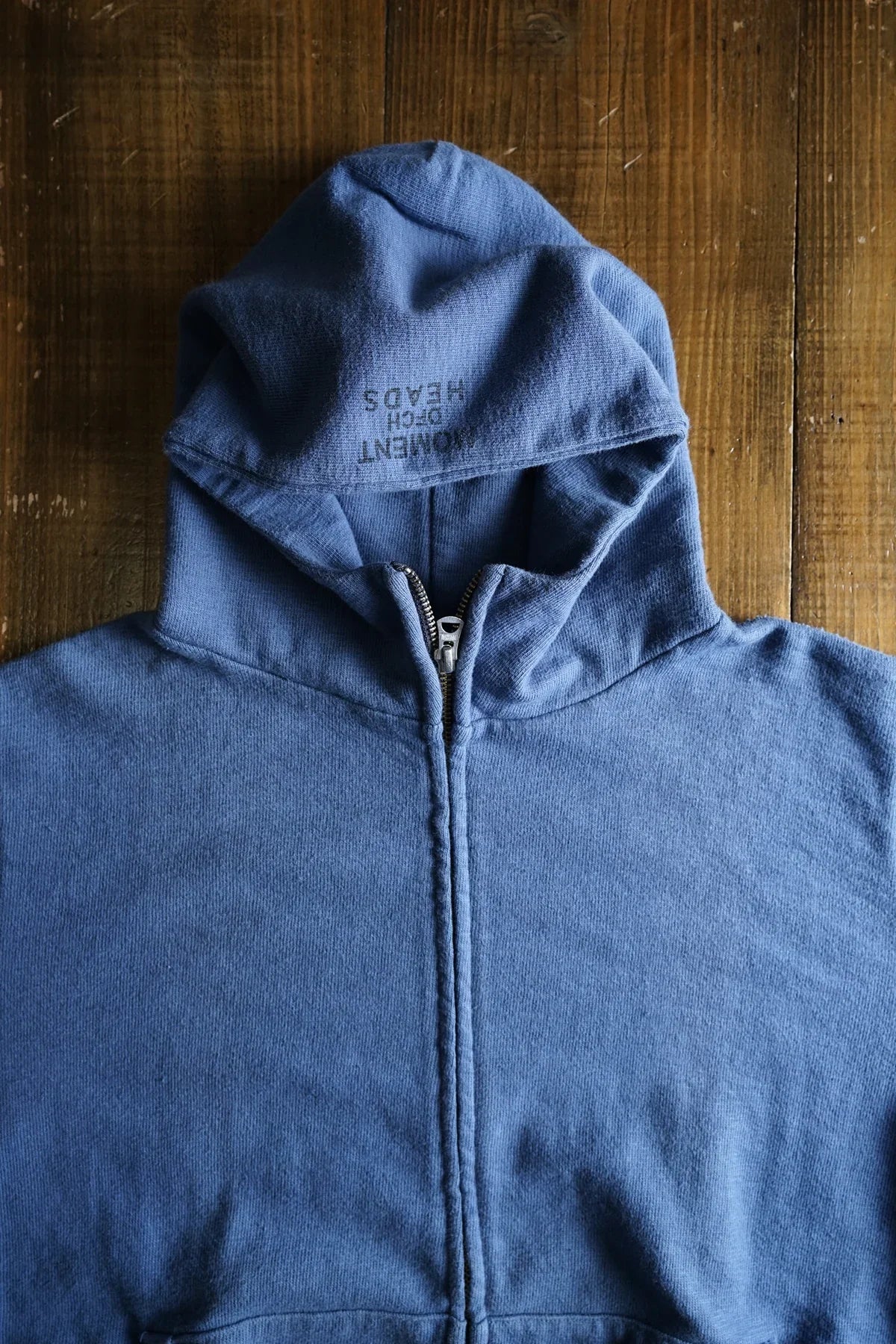 Cotton Zip Hoodie with Label & Print - DEVISE FACTORY