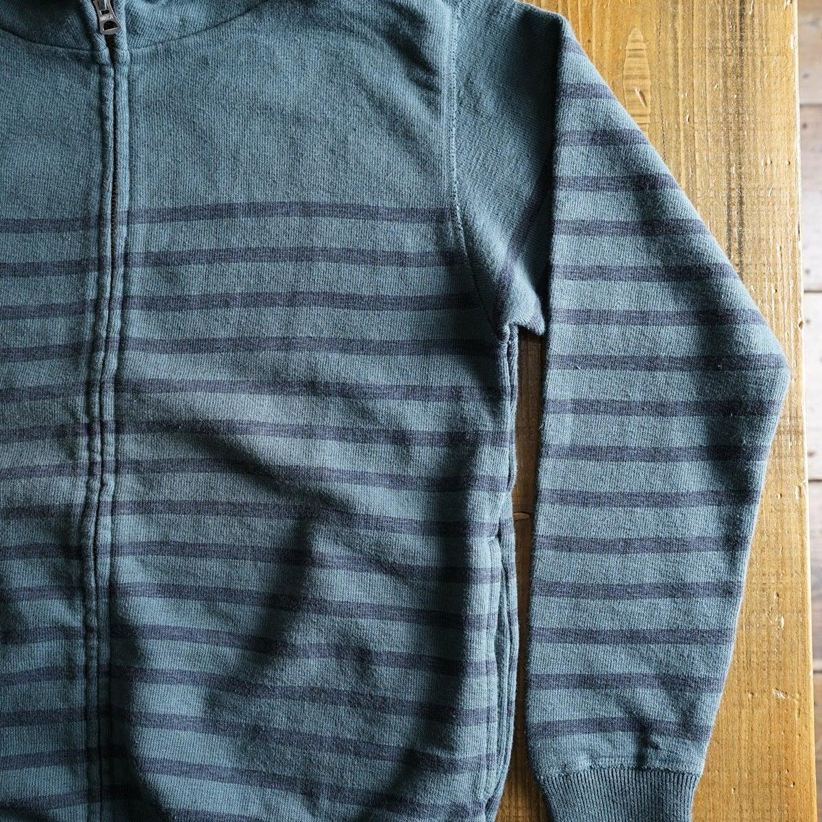 Cotton Zip Hoodie with Border - DEVISE FACTORY