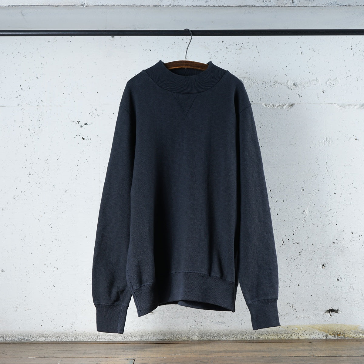 Cotton Relax High Neck Sweatshirt - DEVISE FACTORY