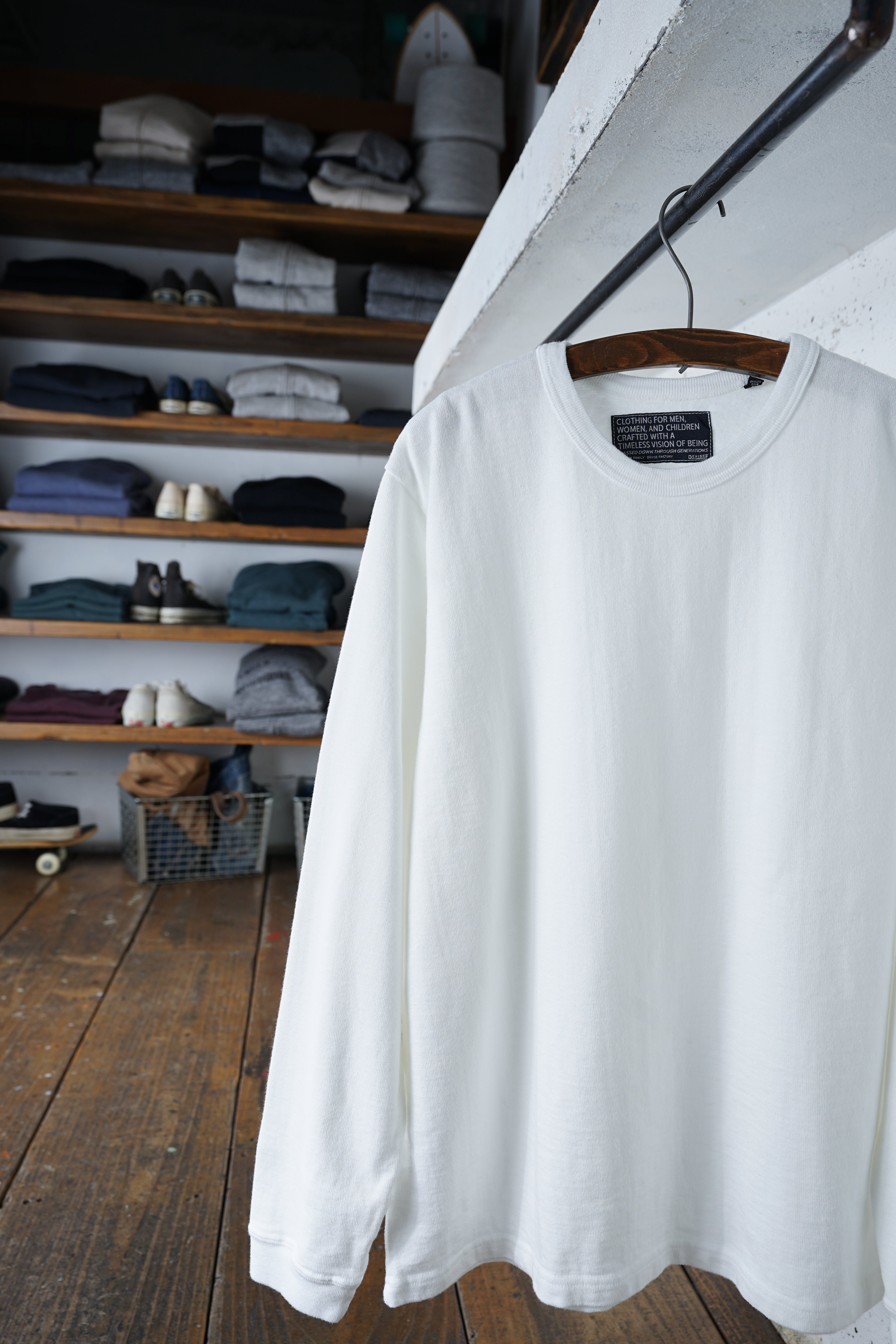 Cotton Rayon Relax Long Sleeve Tshirt - DEVISE FACTORY